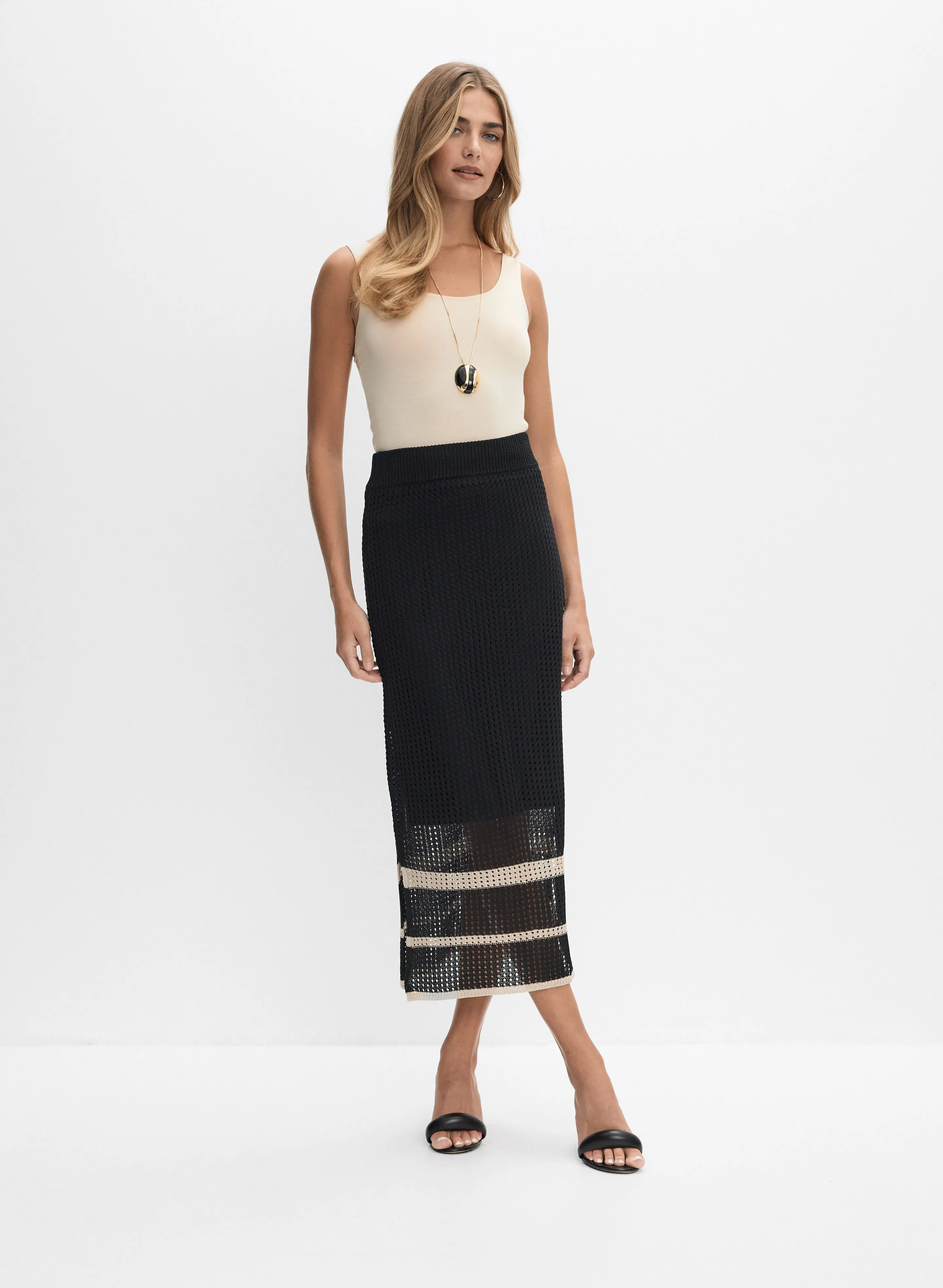 Joseph Ribkoff - Open Knit Midi Skirt sold by Melanie Lyne product image thumbnail 3