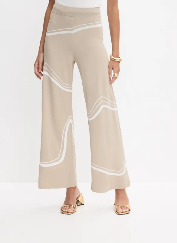 Joseph Ribkoff - Abstract Wide-Leg Pants sold by Melanie Lyne