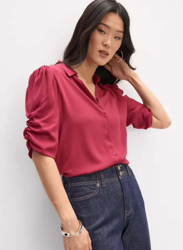 Button-Down Crepe Blouse sold by Melanie Lyne