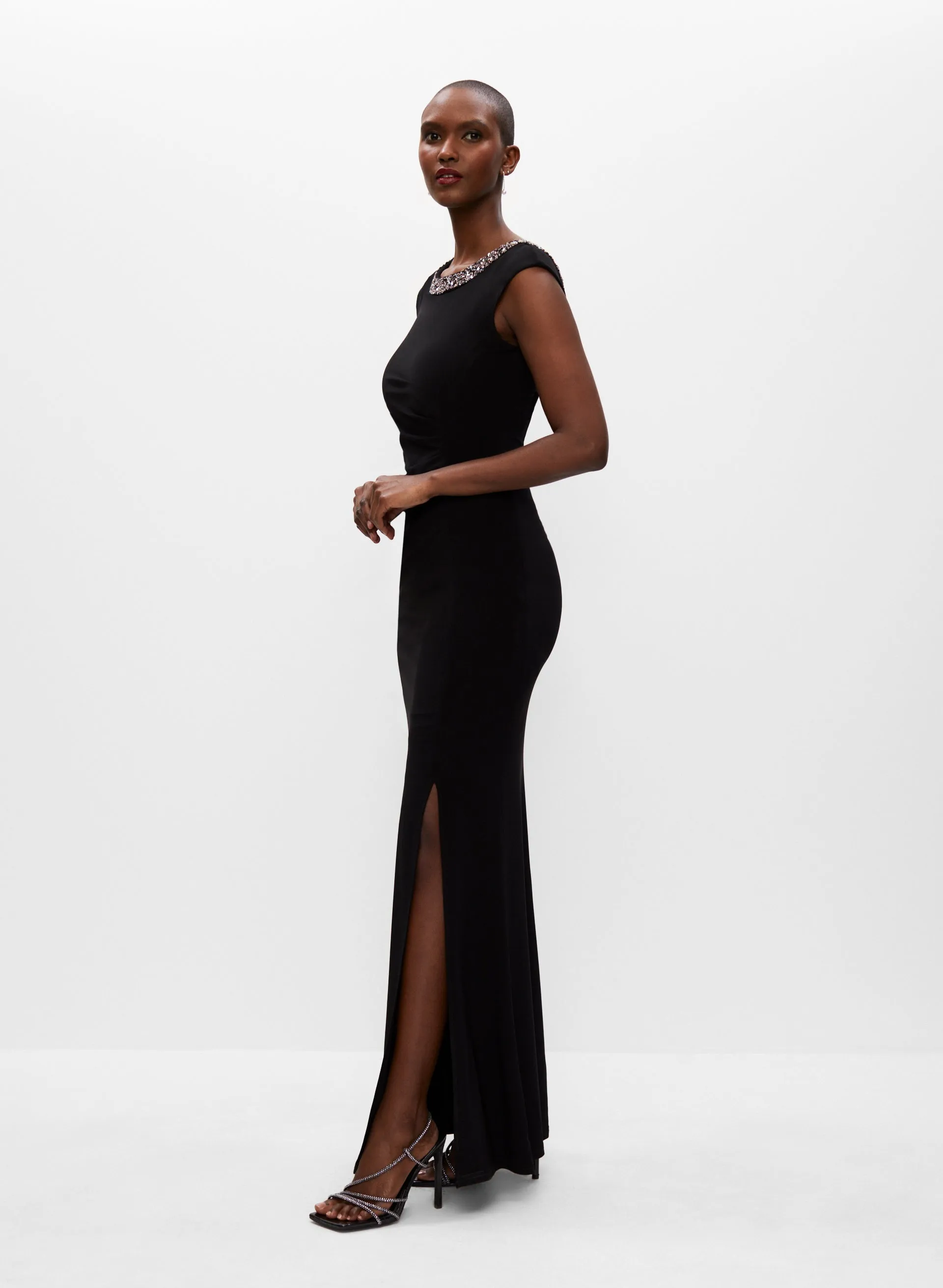 Joseph Ribkoff - Bejewelled Collar Dress sold by Melanie Lyne product image thumbnail 3