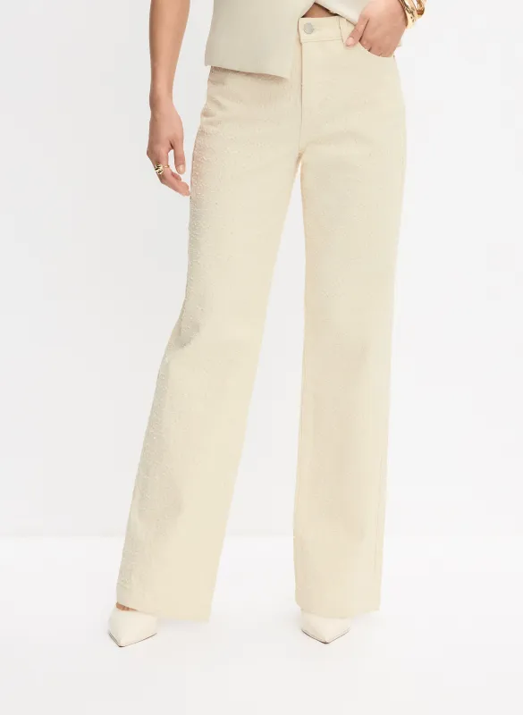 Embossed Wide-Leg Jeans sold by Melanie Lyne