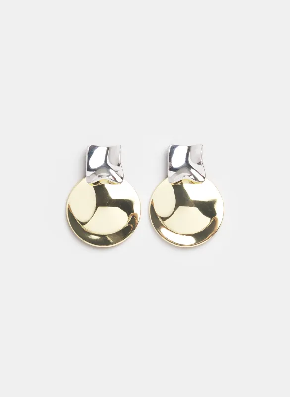 2-Toned Geometric Earrings made by Melanie Lyne