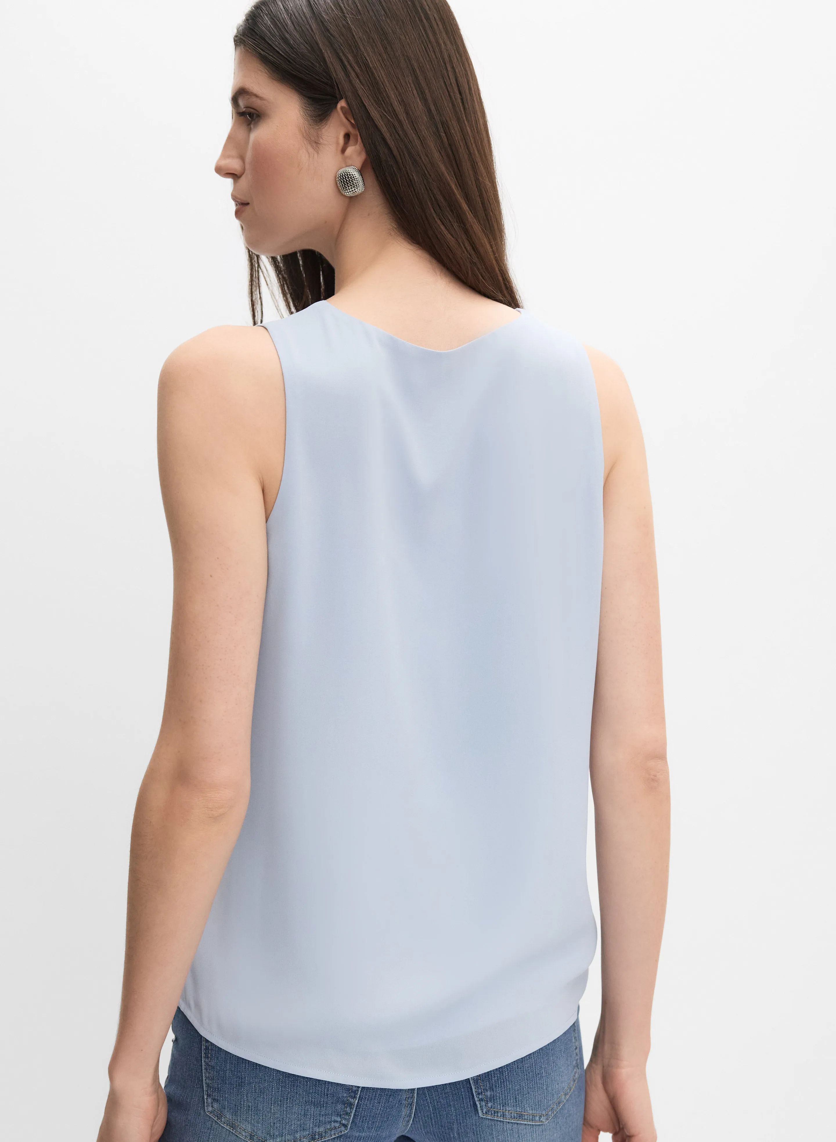 Sleeveless V-Neck Blouse sold by Melanie Lyne product image thumbnail 2