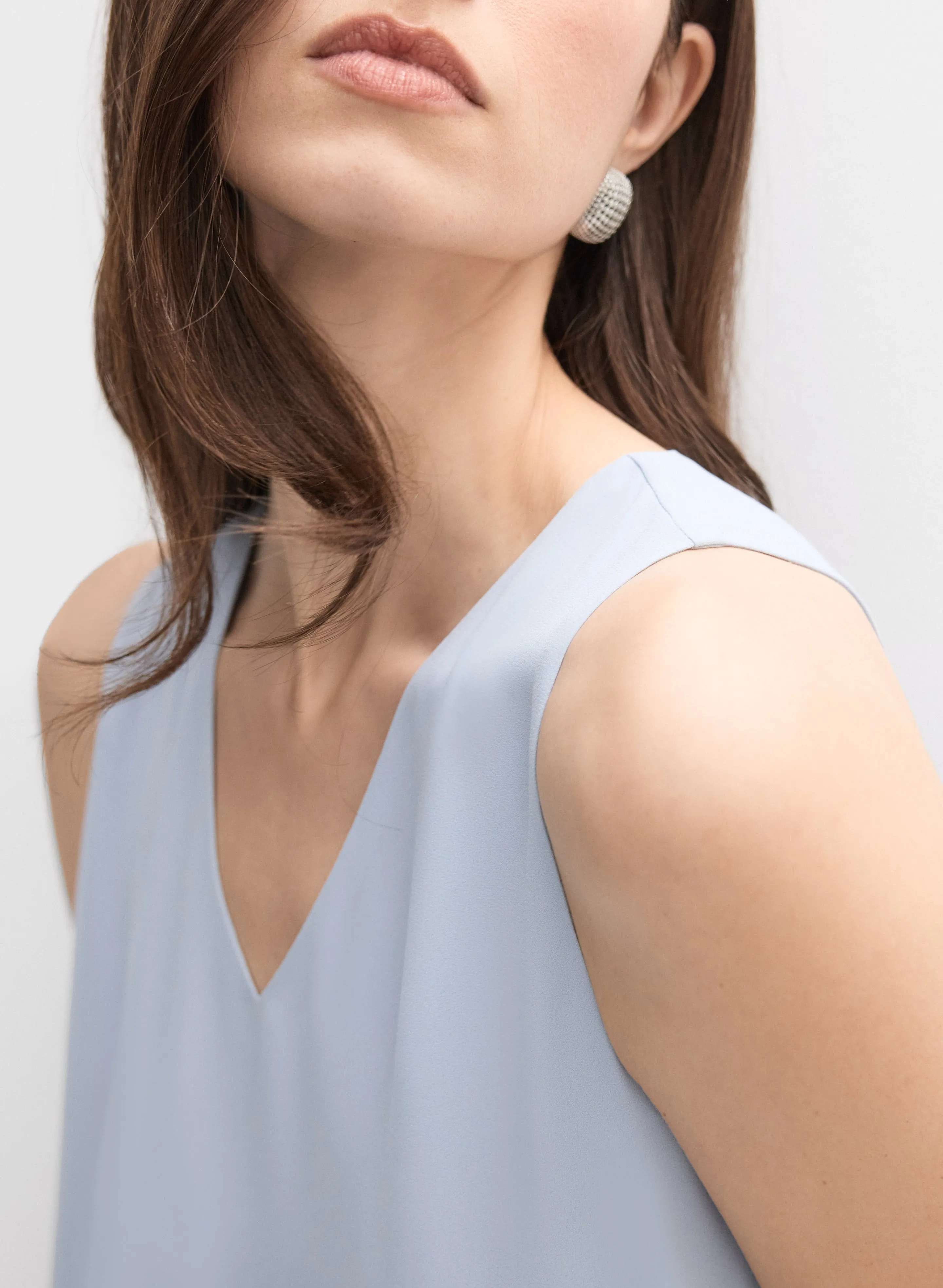 Sleeveless V-Neck Blouse sold by Melanie Lyne product image thumbnail 4