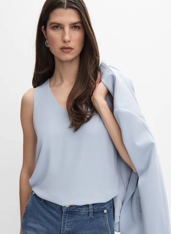 Sleeveless V-Neck Blouse made by Melanie Lyne