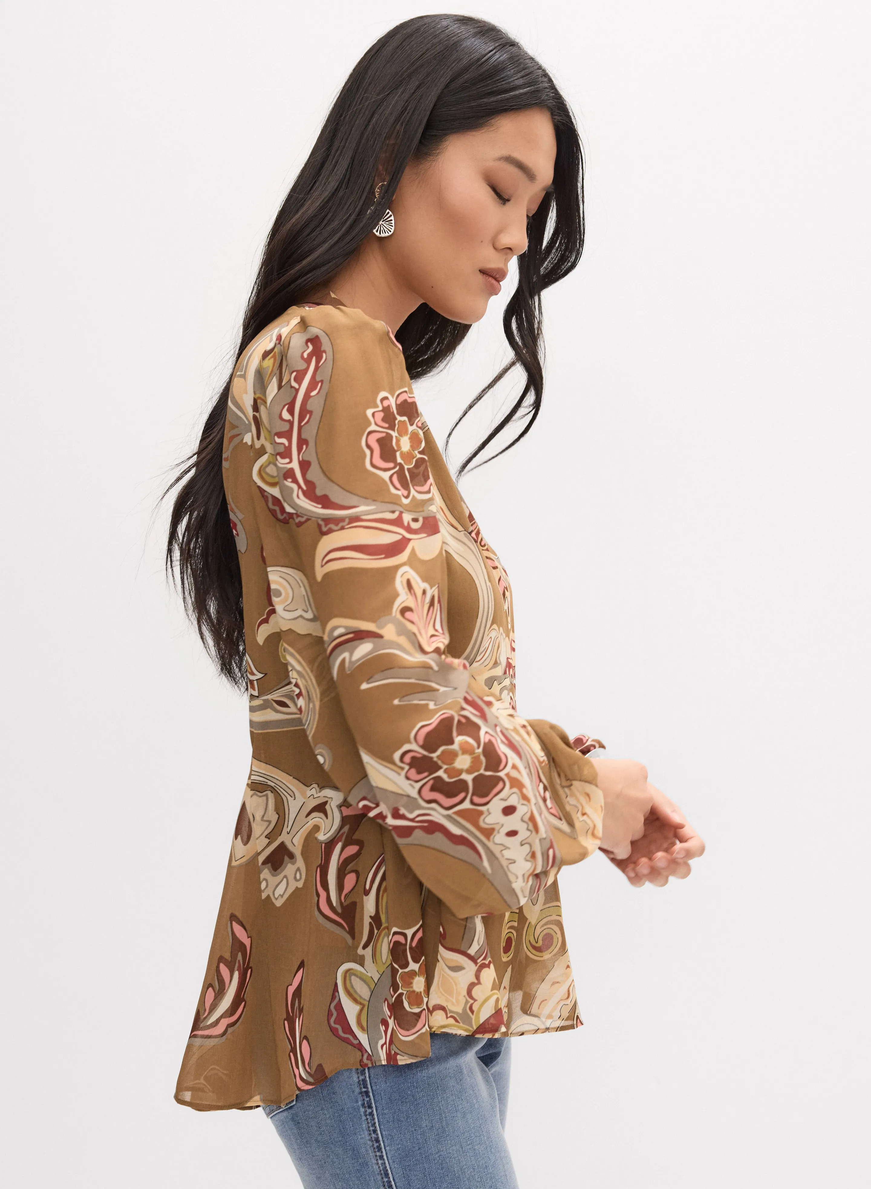 Paisley Print Chiffon Blouse sold by Melanie Lyne product image thumbnail 4