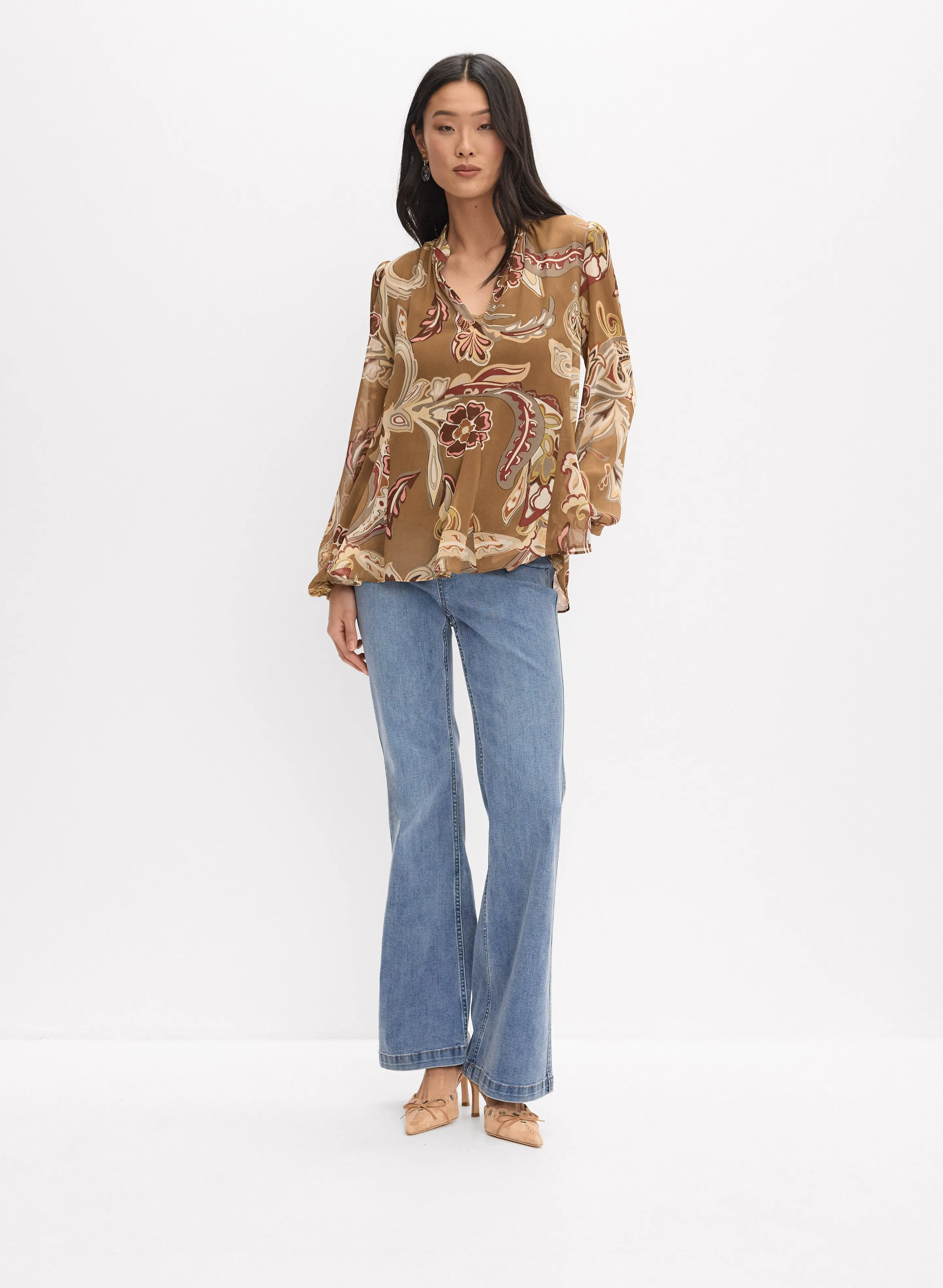 Paisley Print Chiffon Blouse sold by Melanie Lyne product image thumbnail 3