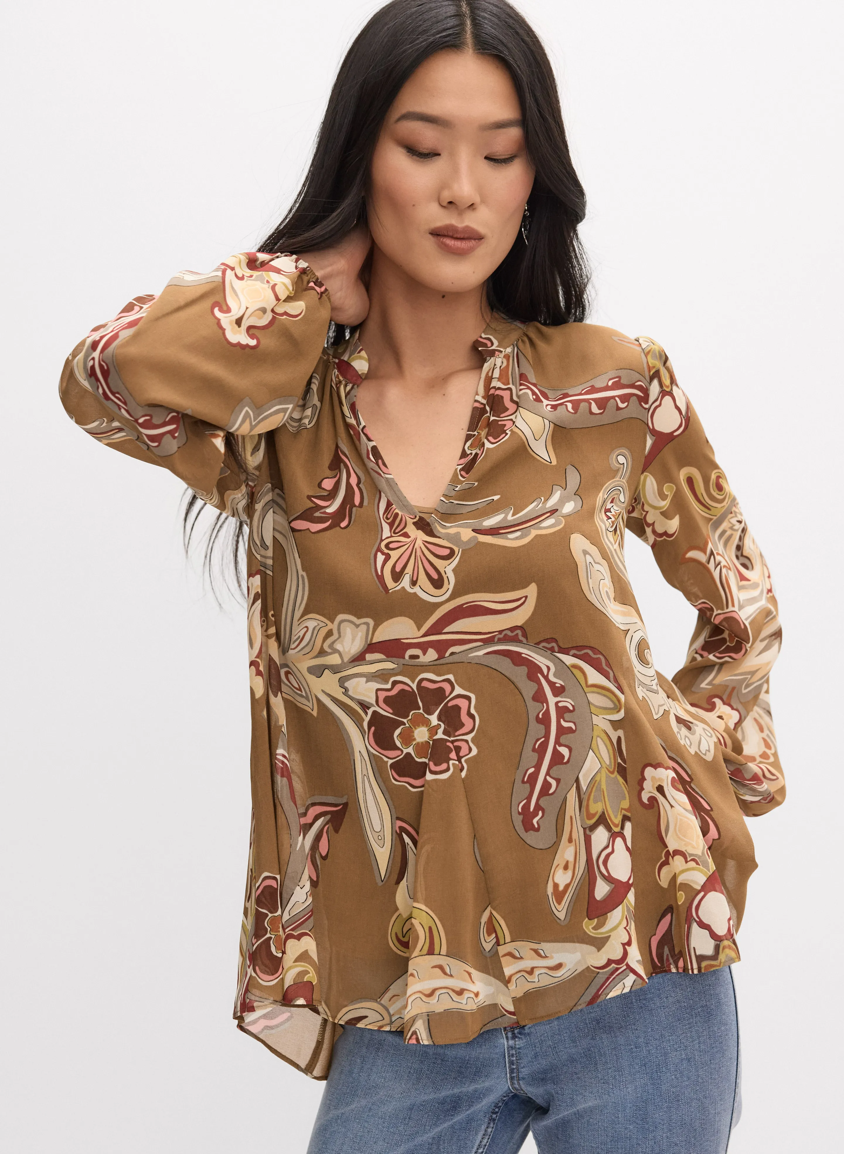 Paisley Print Chiffon Blouse sold by Melanie Lyne