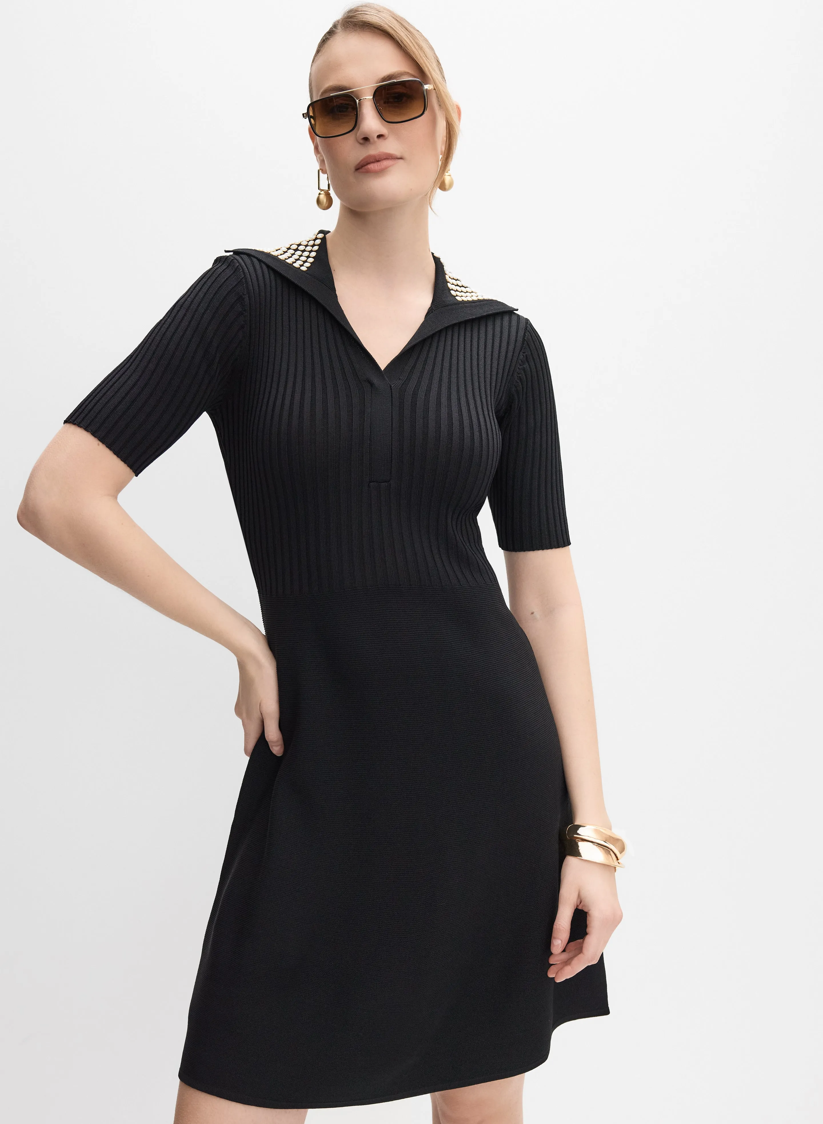 Pearl Collar Dress sold by Melanie Lyne product image thumbnail 5