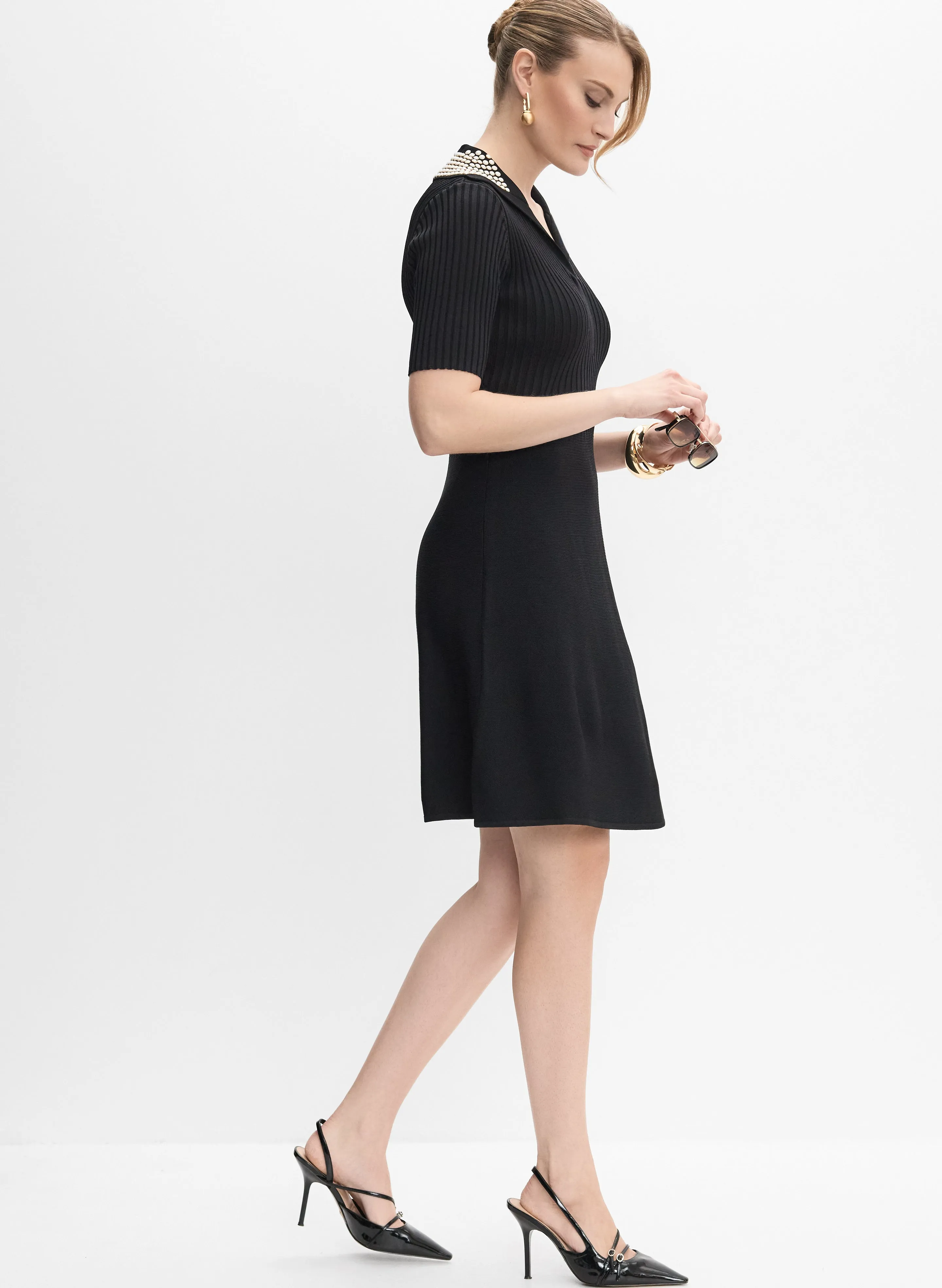 Pearl Collar Dress sold by Melanie Lyne product image thumbnail 3