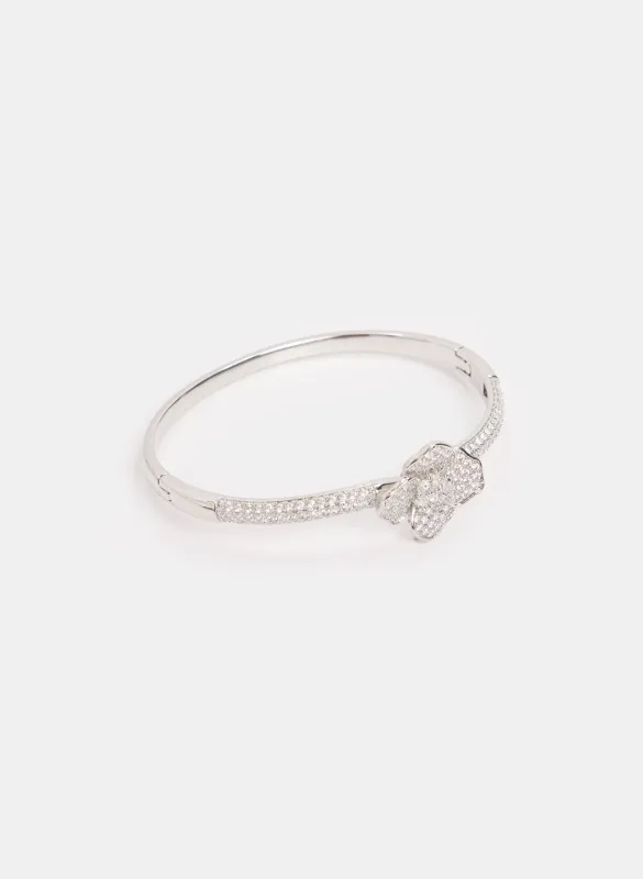Floral Pave Crystal Bracelet made by Melanie Lyne