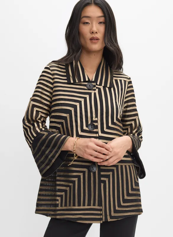 Joseph Ribkoff - Stripe Pattern Jacket made by Melanie Lyne