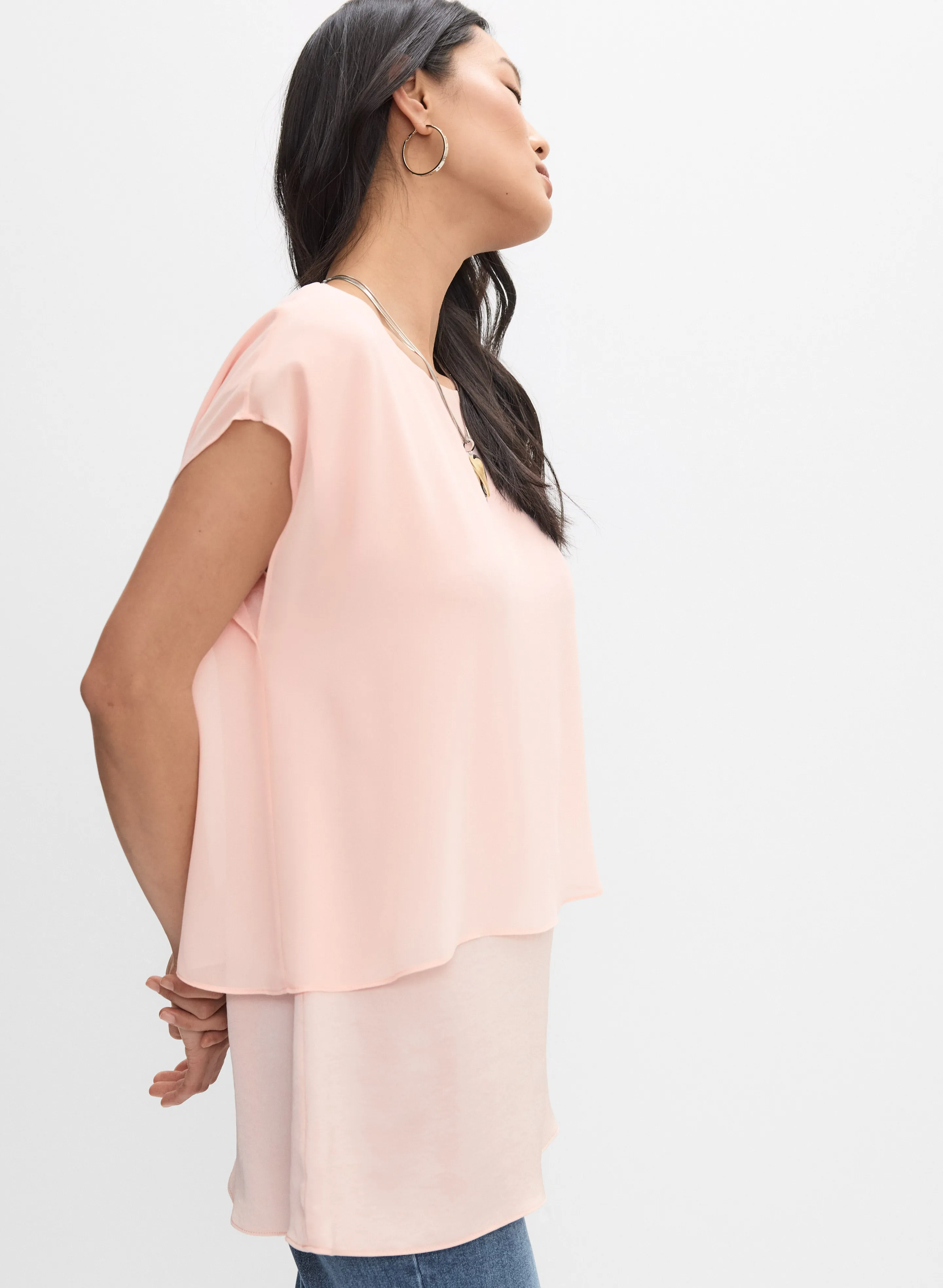 Joseph Ribkoff - Layered Asymmetrical Blouse sold by Melanie Lyne product image thumbnail 5