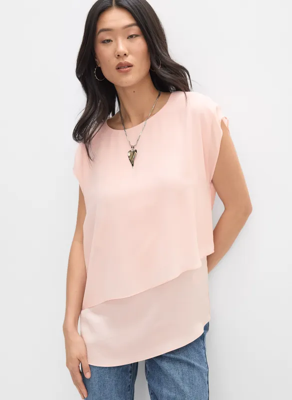 Joseph Ribkoff - Layered Asymmetrical Blouse made by Melanie Lyne