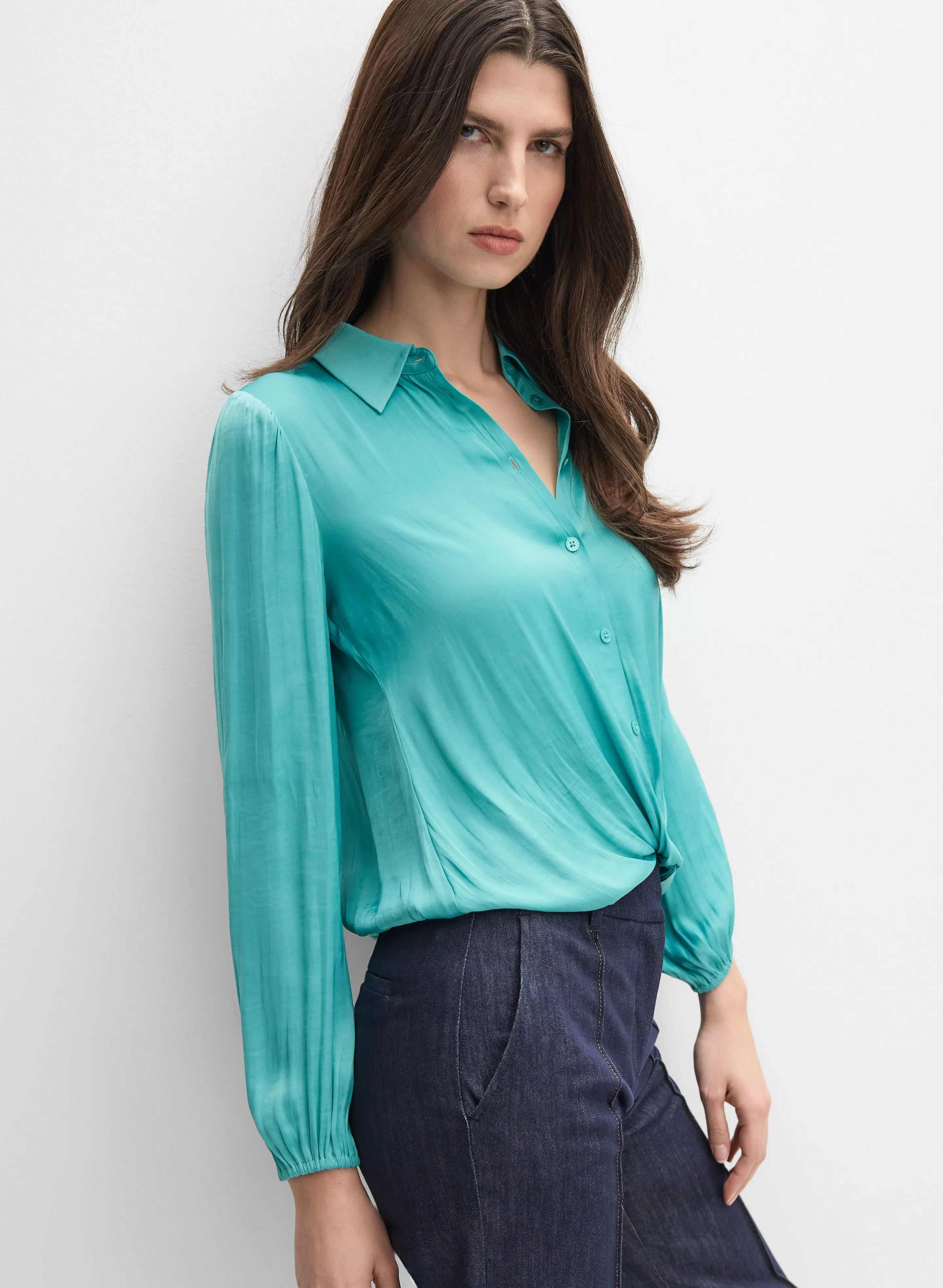 Crinkle Satin Blouse sold by Melanie Lyne product image thumbnail 5