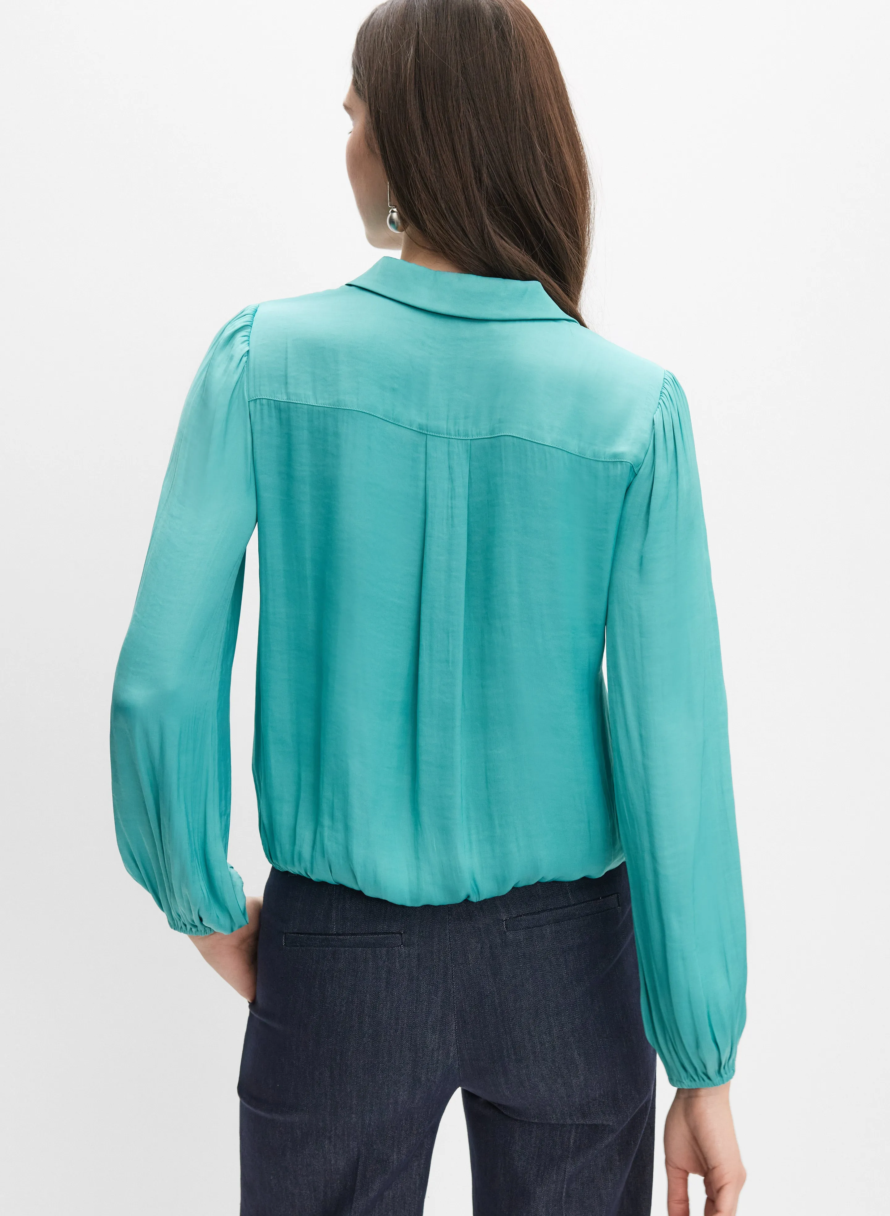 Crinkle Satin Blouse sold by Melanie Lyne product image thumbnail 4