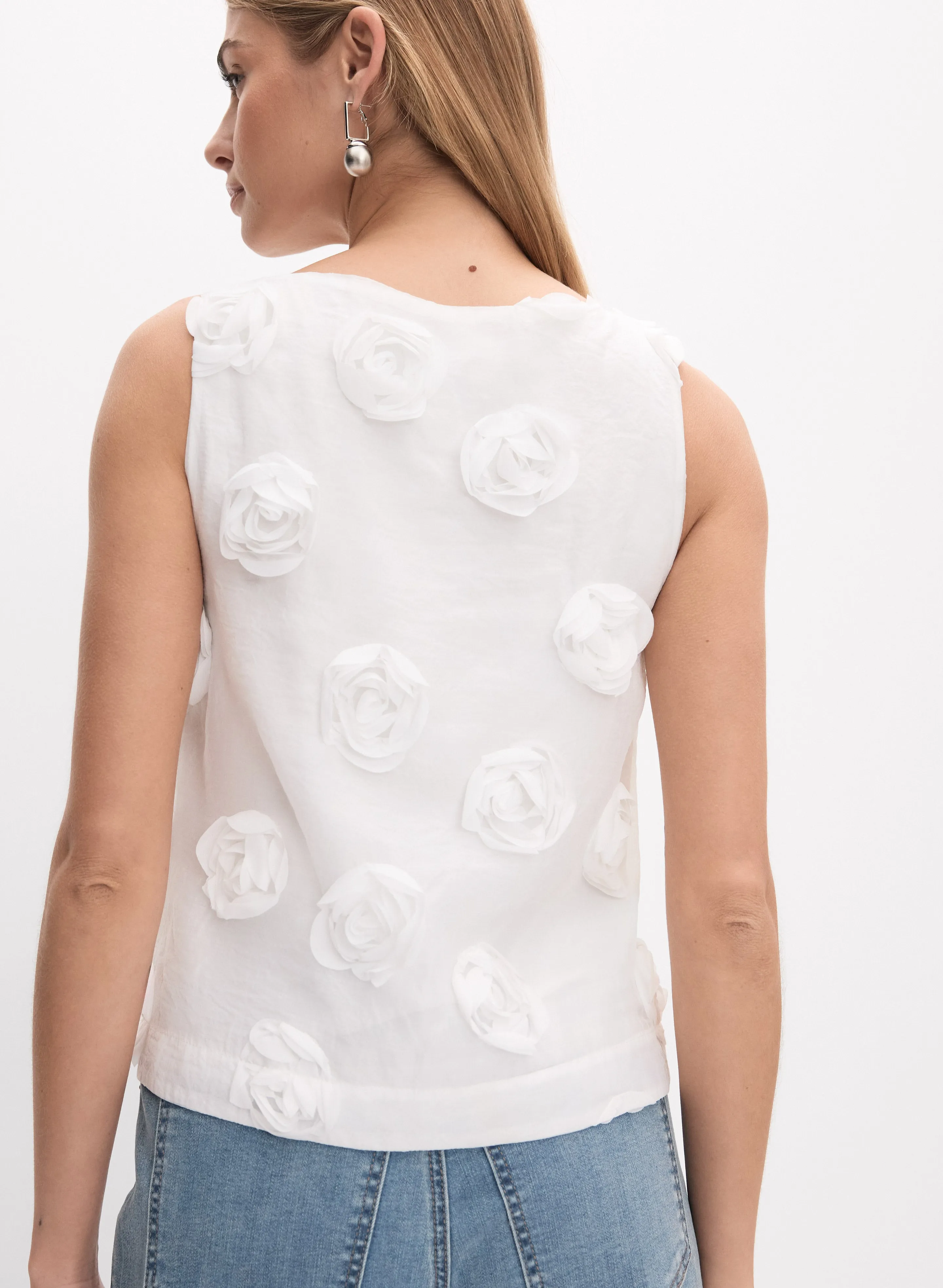 Joseph Ribkoff - Sleeveless Rosette Blouse sold by Melanie Lyne product image thumbnail 3