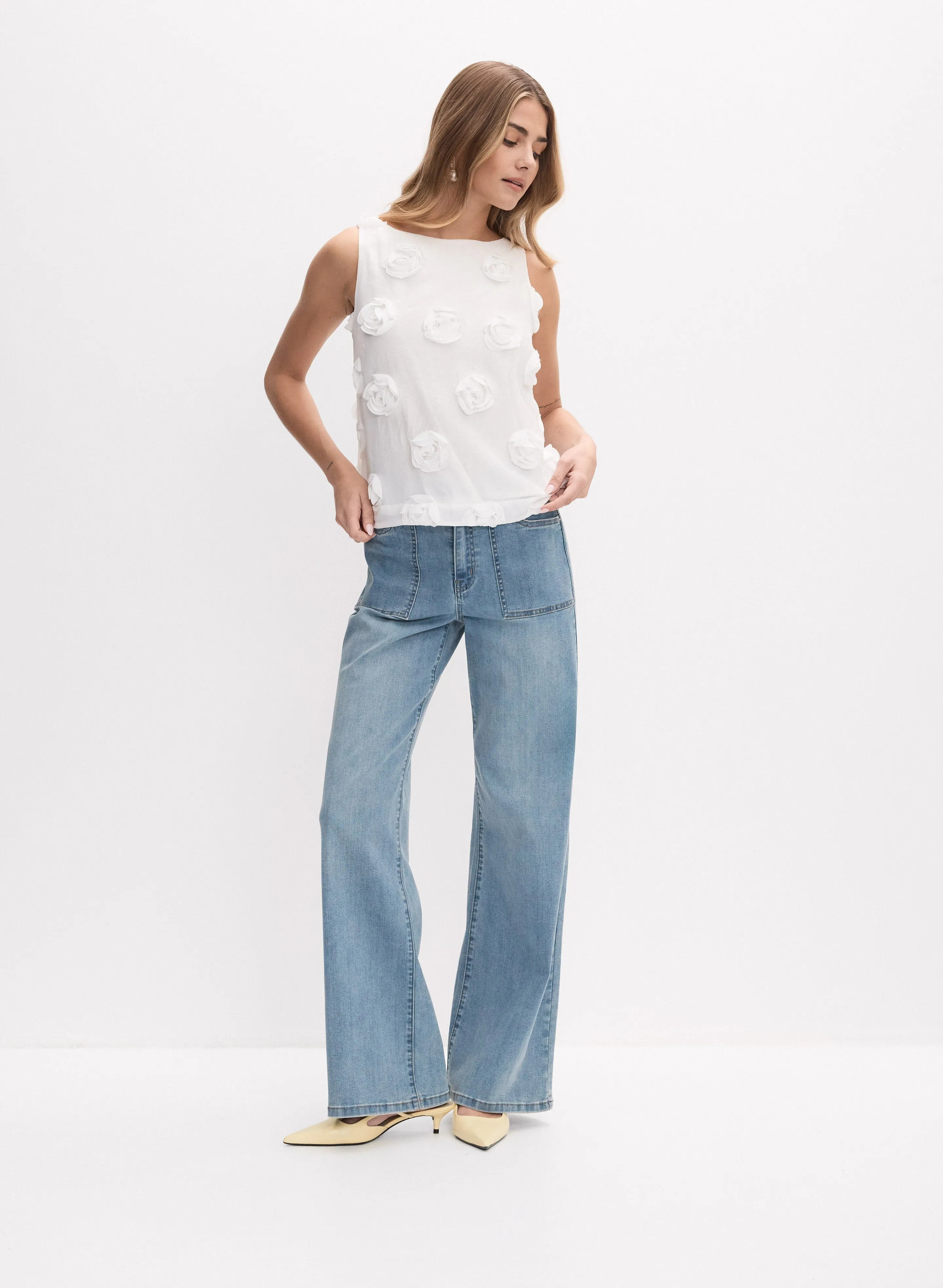 Joseph Ribkoff - Sleeveless Rosette Blouse sold by Melanie Lyne product image thumbnail 4