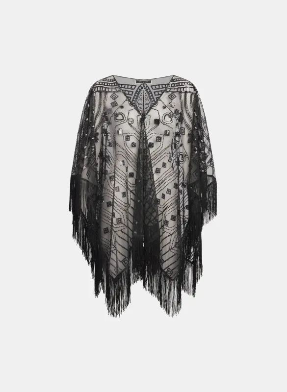 Fringed Sequin Embellished Shawl sold by Melanie Lyne