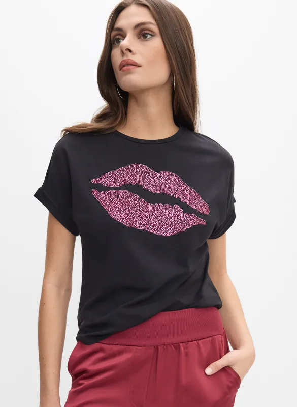 Rhinestone Lips T-Shirt sold by Melanie Lyne
