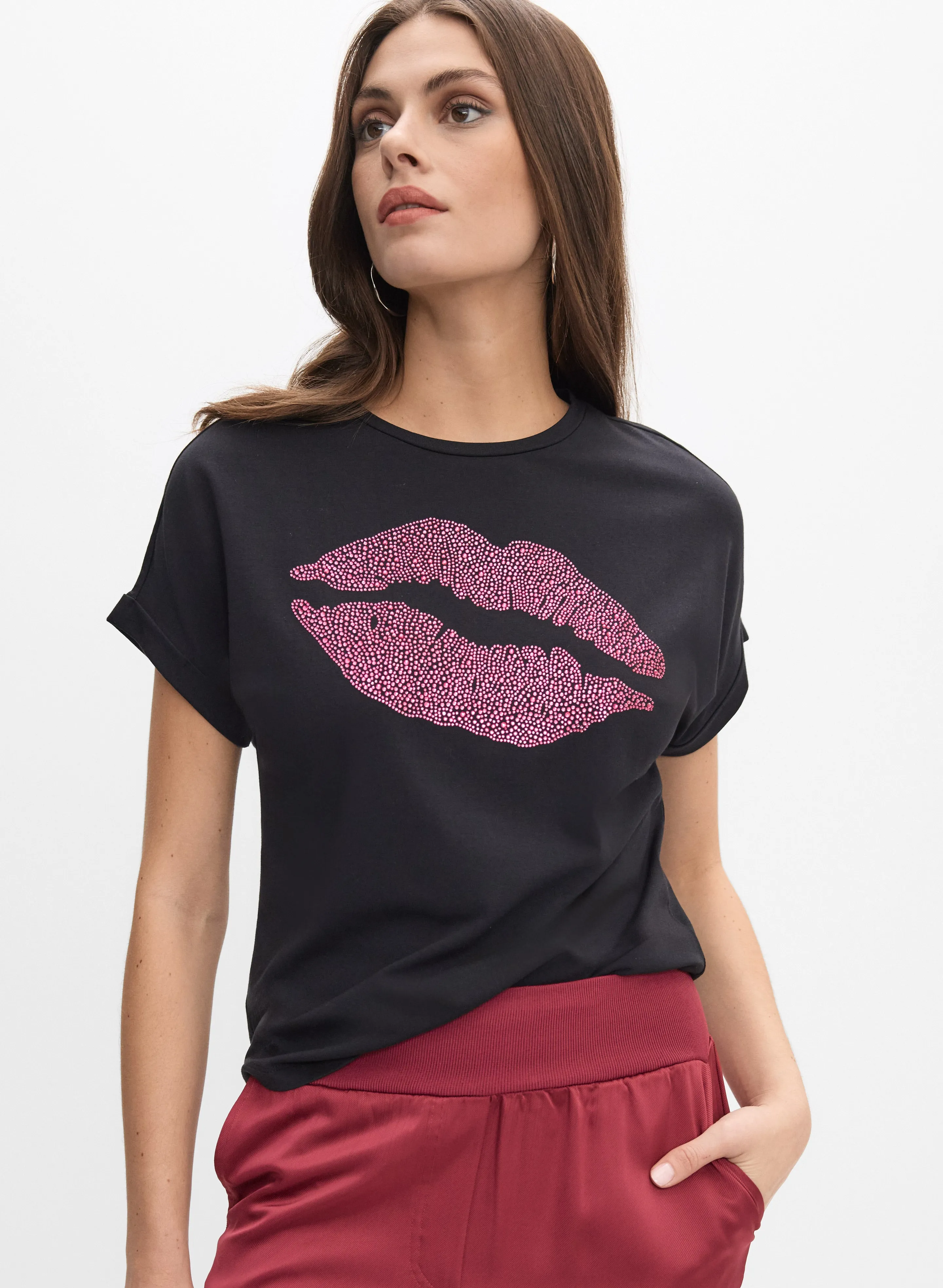 Rhinestone Lips T-Shirt sold by Melanie Lyne