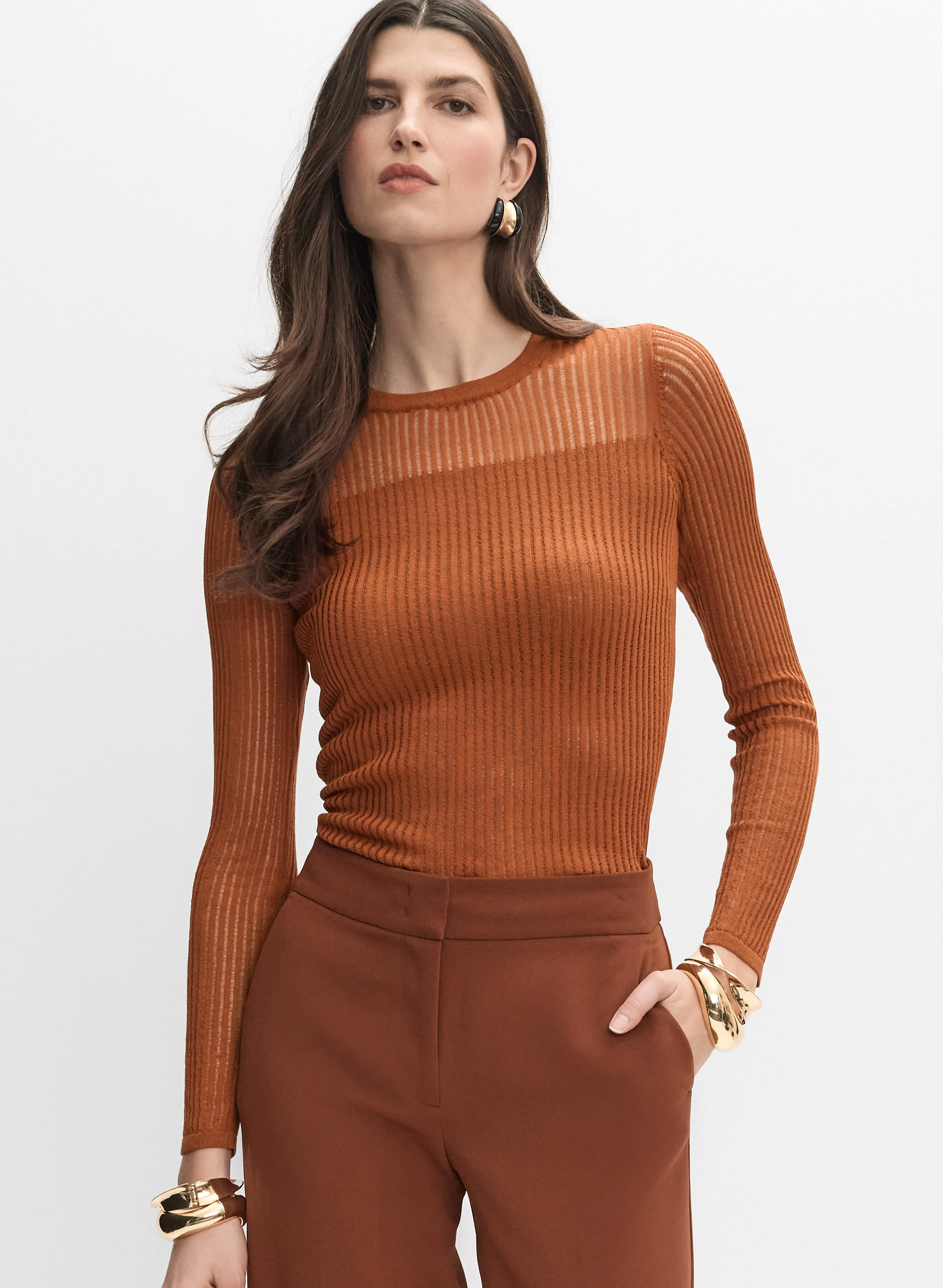 Sheer Insert Pullover sold by Melanie Lyne