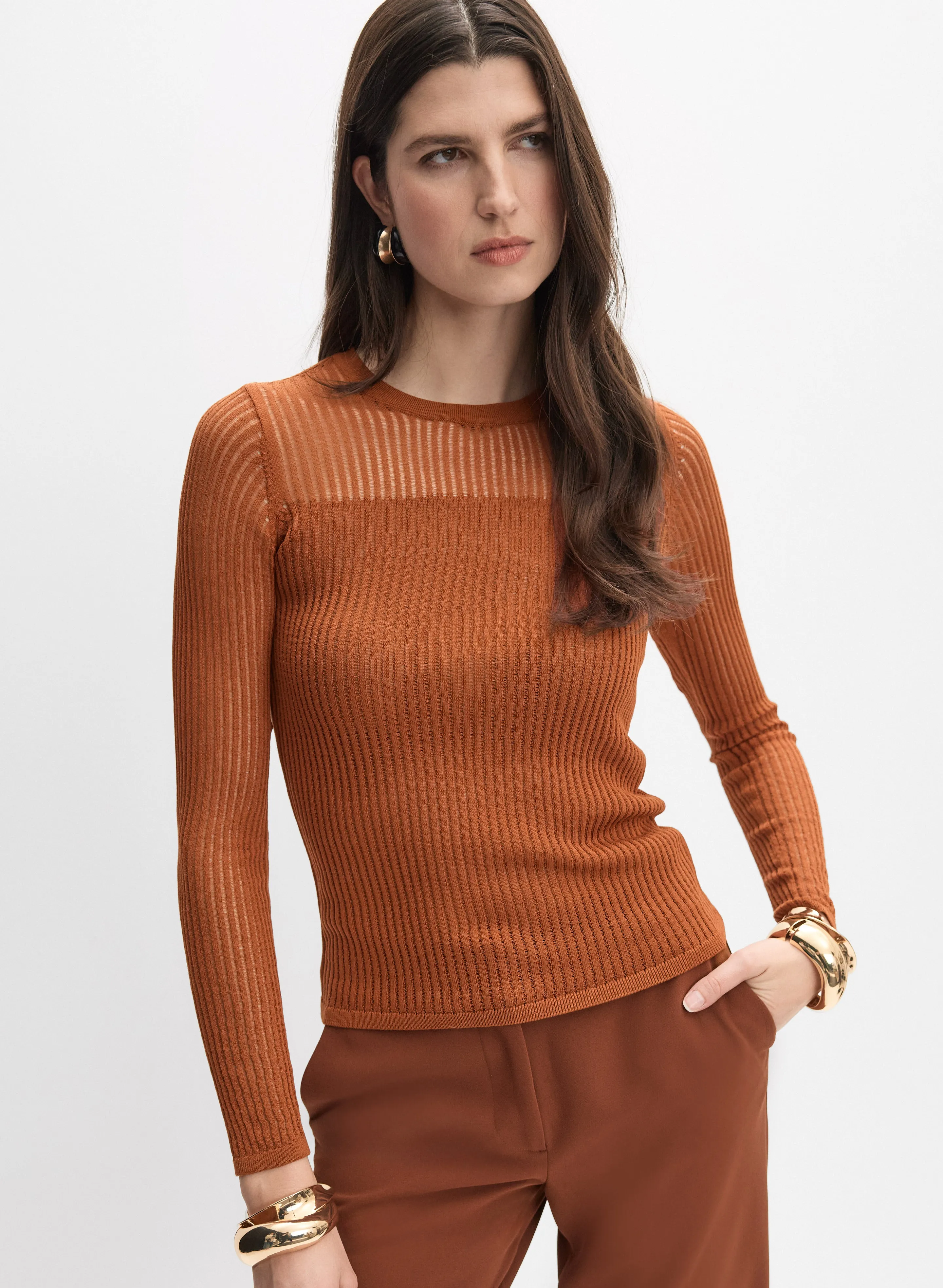 Sheer Insert Pullover sold by Melanie Lyne product image thumbnail 5