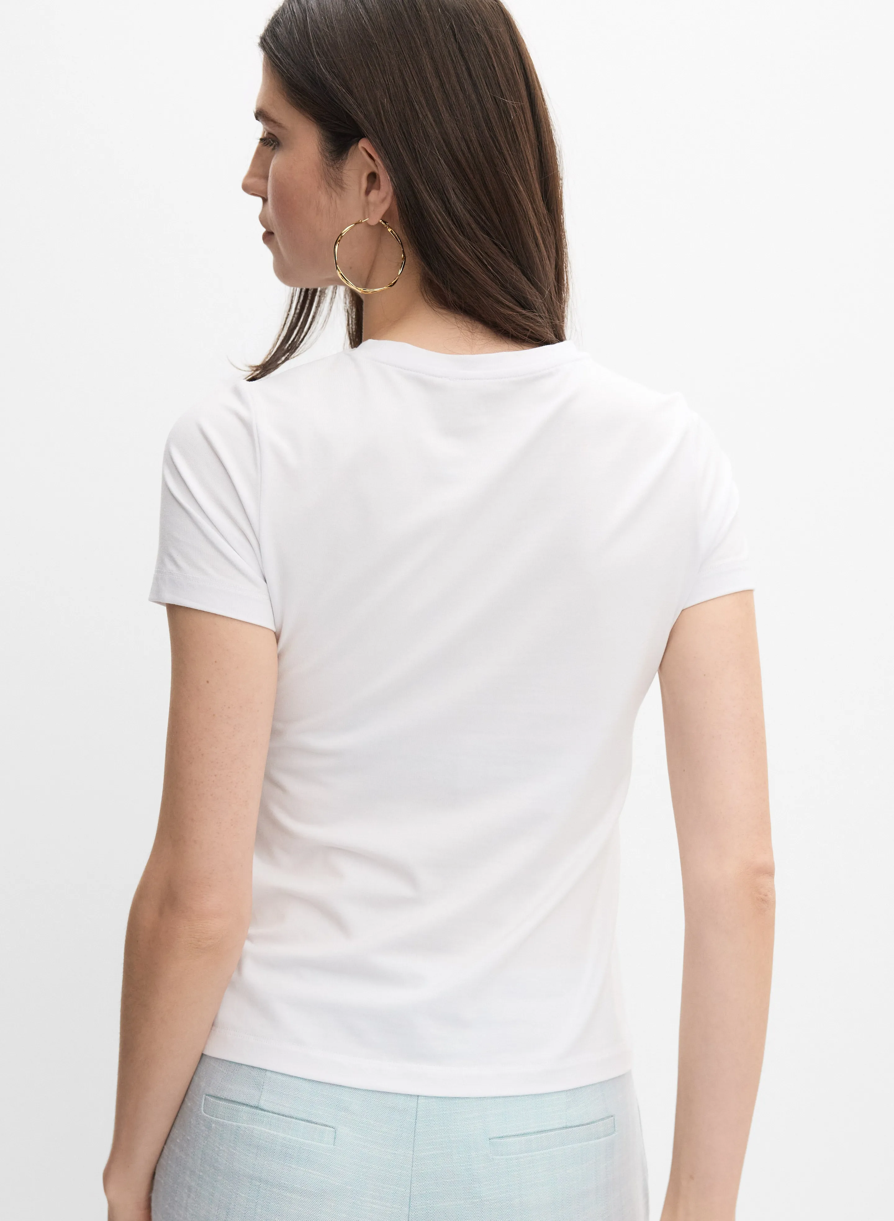 Crew Neck T-Shirt sold by Melanie Lyne product image thumbnail 4