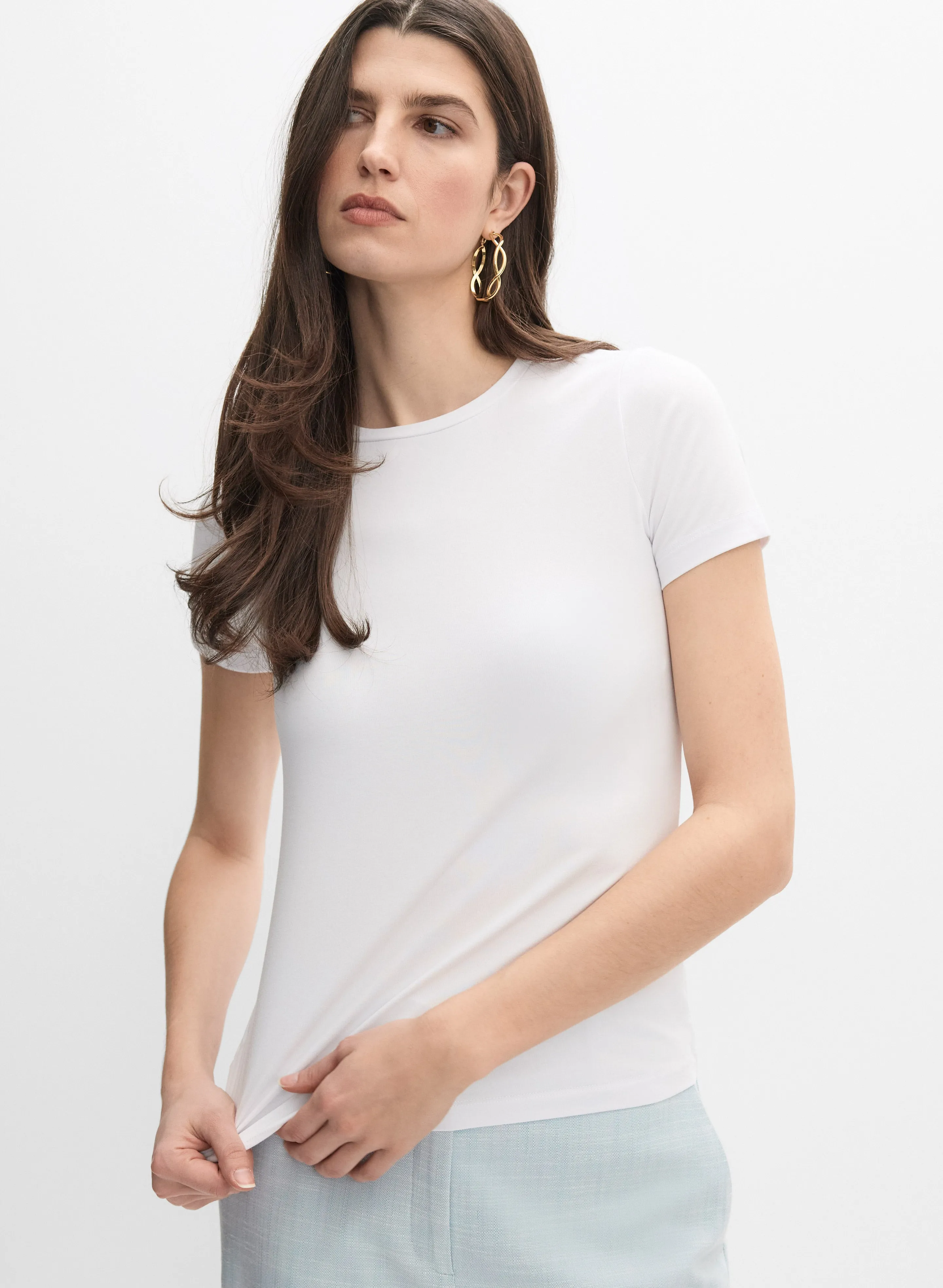 Crew Neck T-Shirt sold by Melanie Lyne product image thumbnail 5
