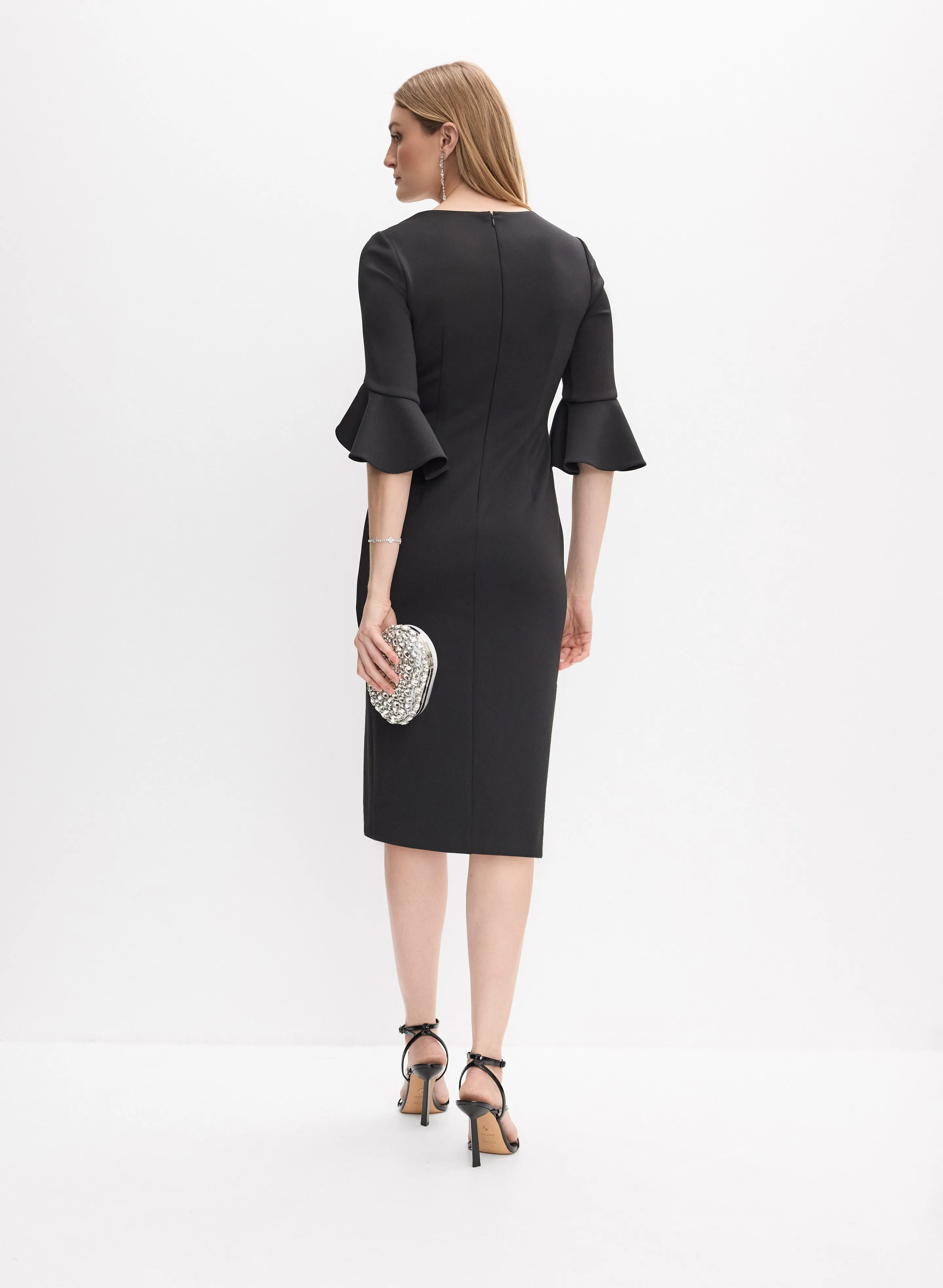 Adrianna Papell - Fitted Crepe Dress sold by Melanie Lyne product image thumbnail 4