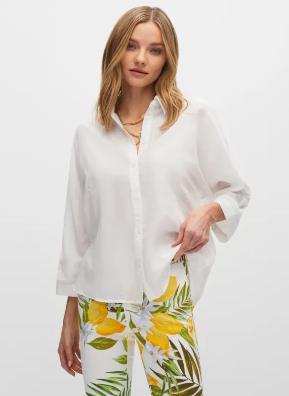 Button Front Tencel Top sold by Melanie Lyne