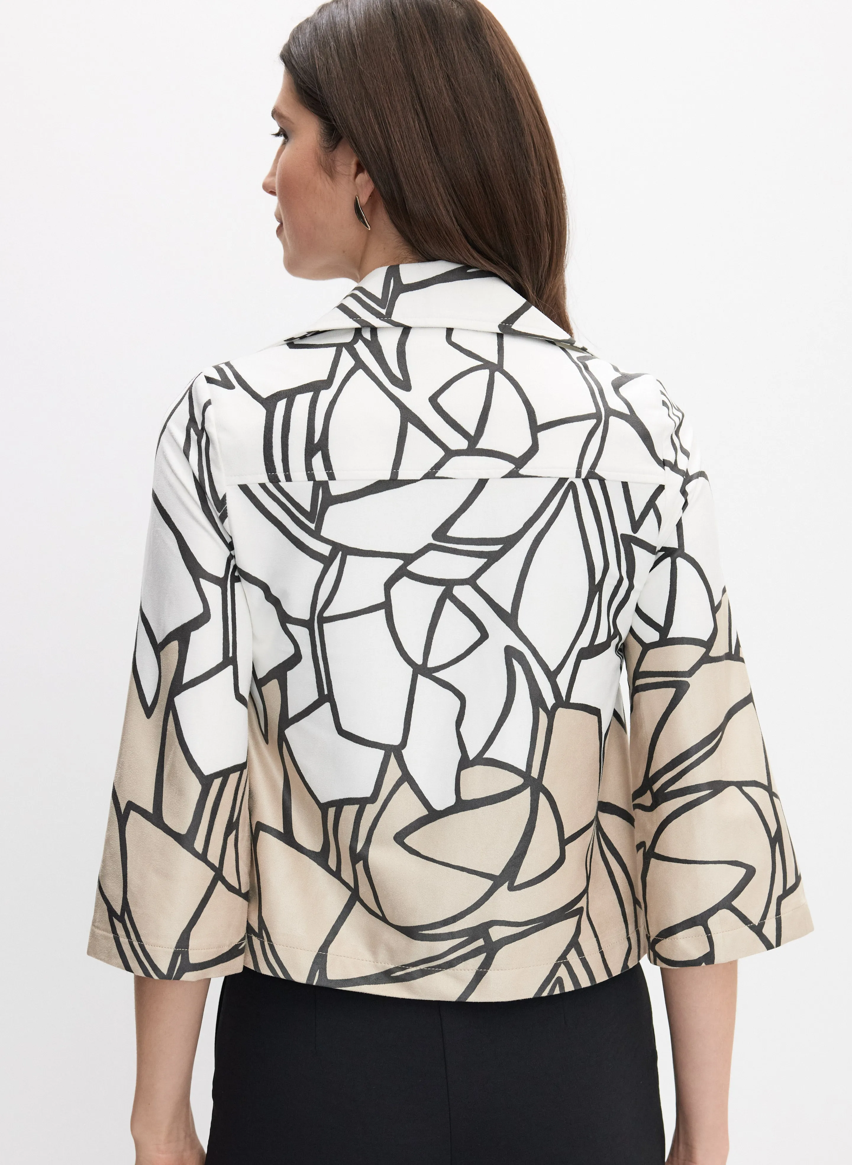 Joseph Ribkoff - Abstract Zip Jacket sold by Melanie Lyne product image thumbnail 4