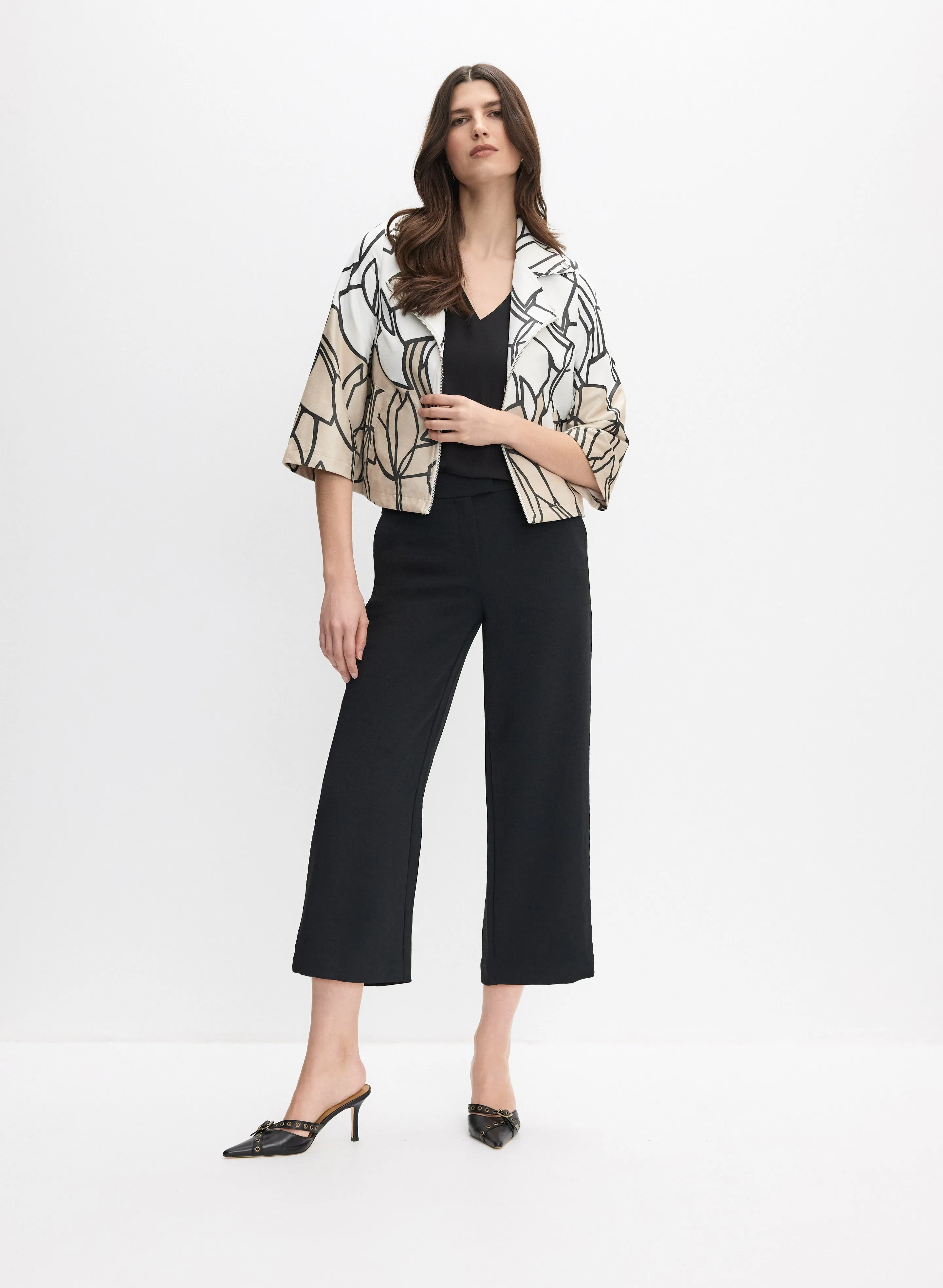 Joseph Ribkoff - Abstract Zip Jacket sold by Melanie Lyne product image thumbnail 3