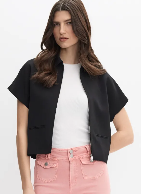 Cropped Zip-Up Jacket made by Melanie Lyne