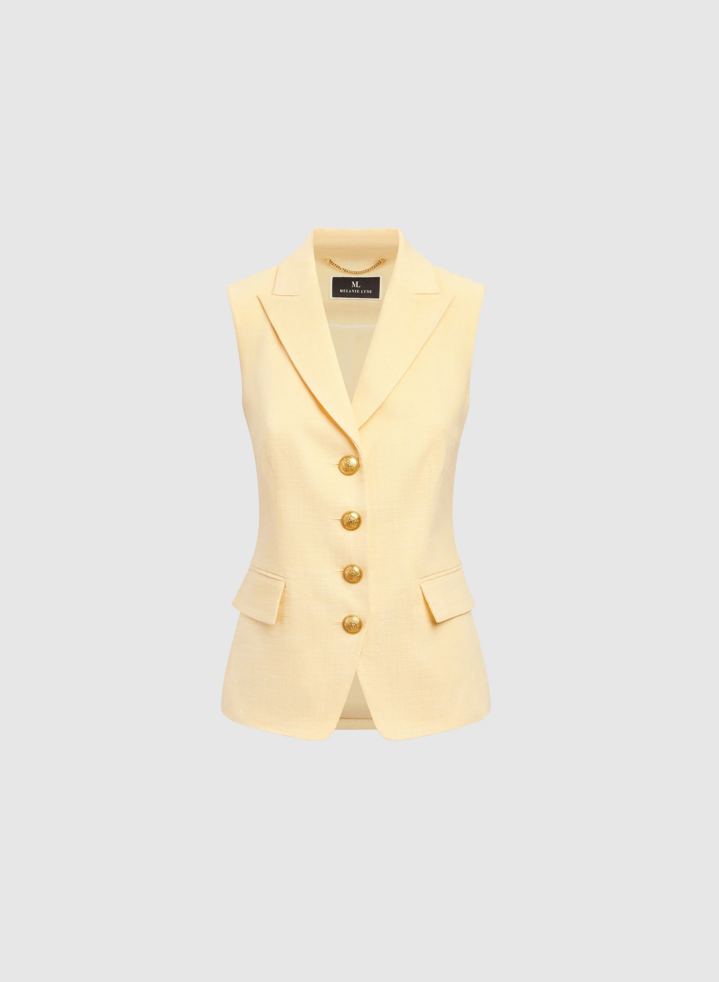 Peaked Lapel Button Vest sold by Melanie Lyne product image thumbnail 5