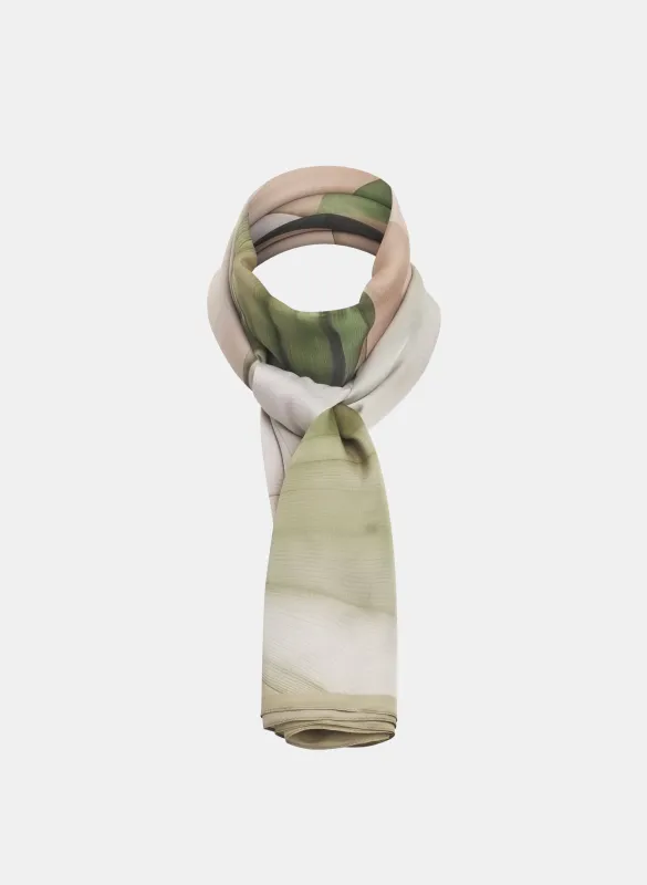 Satin Abstract Floral Scarf sold by Melanie Lyne