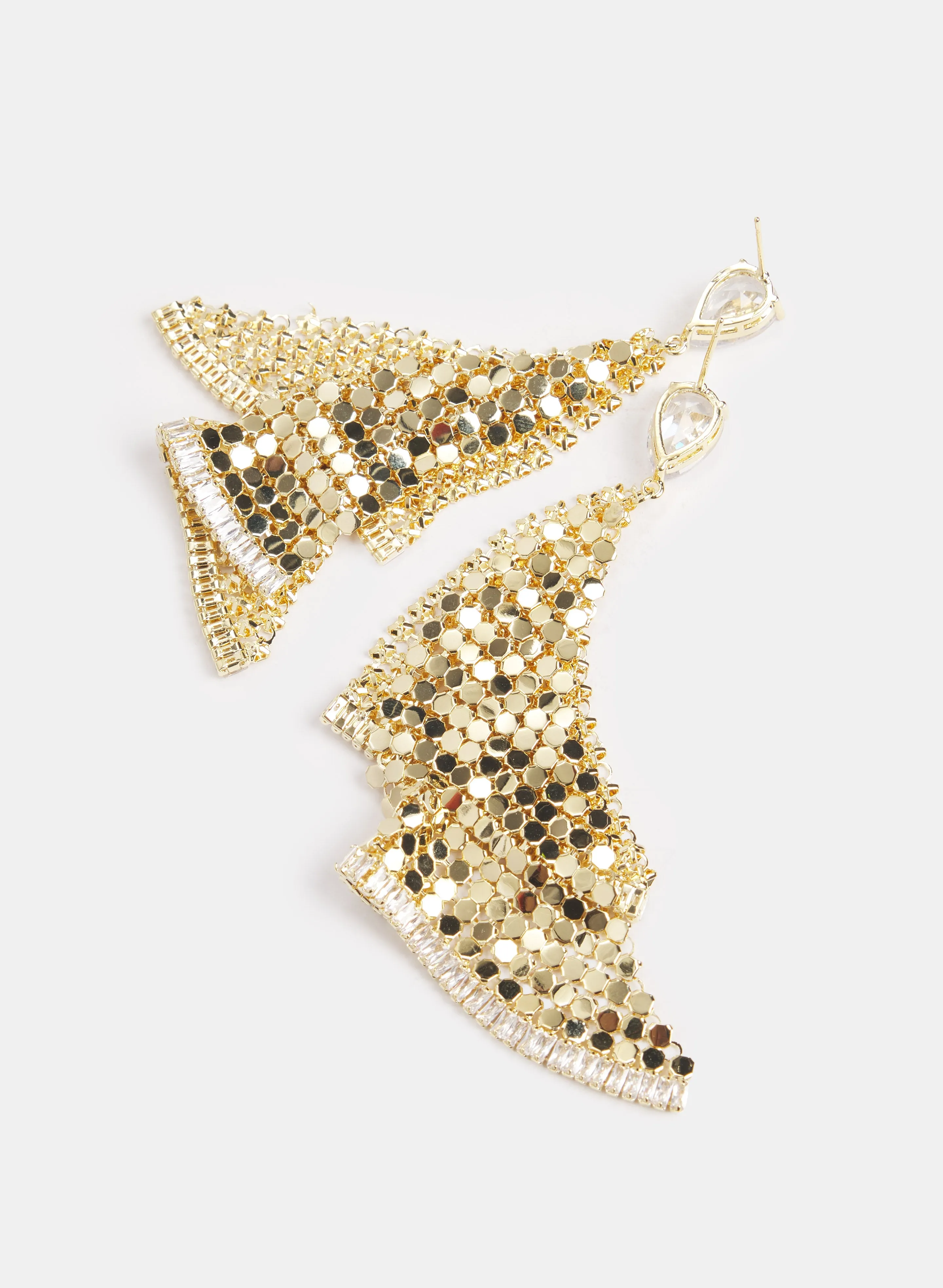 Brass Mesh Earrings sold by Melanie Lyne product image thumbnail 3