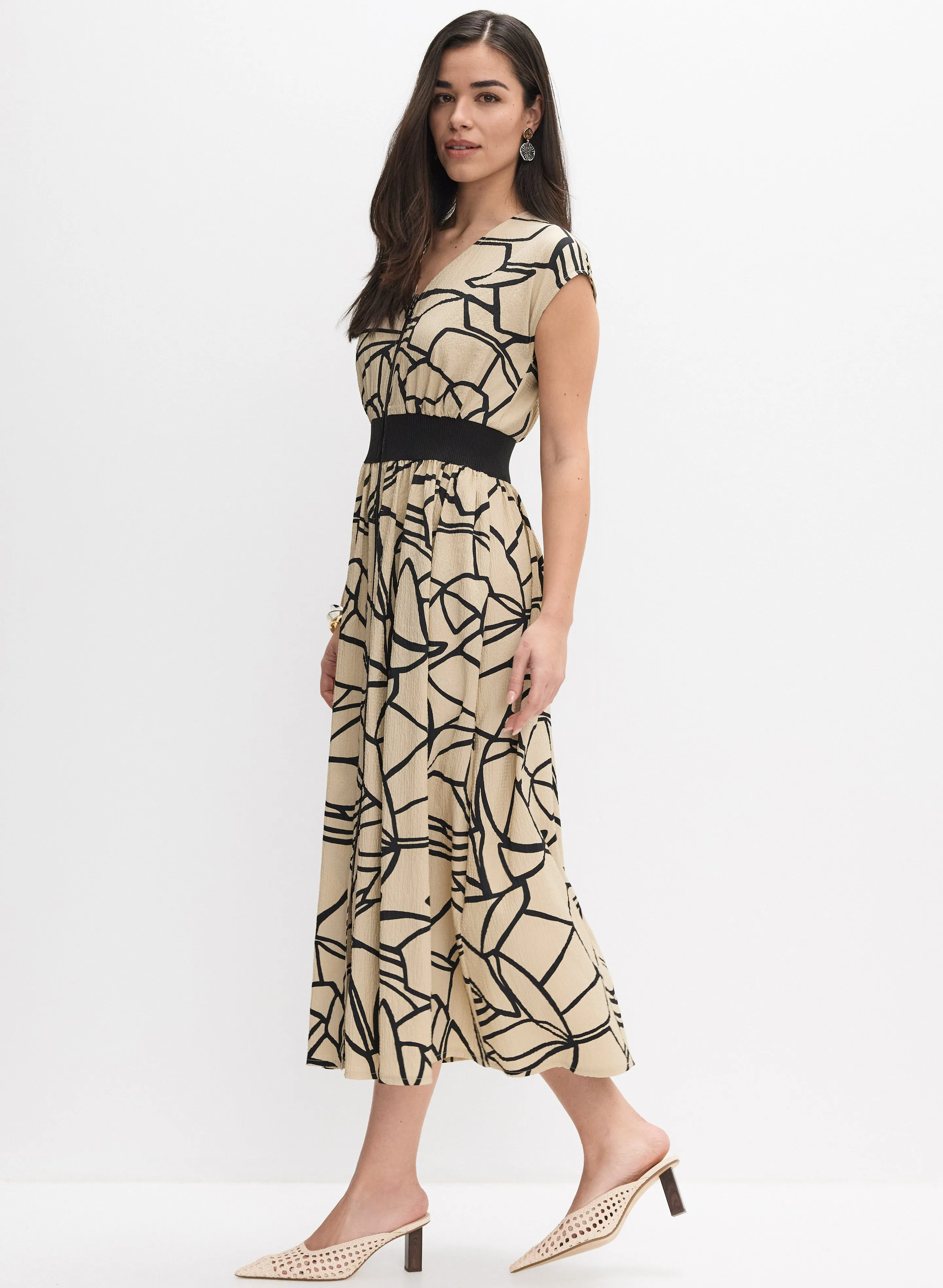 Joseph Ribkoff - Abstract Zip-Front Dress sold by Melanie Lyne product image thumbnail 2