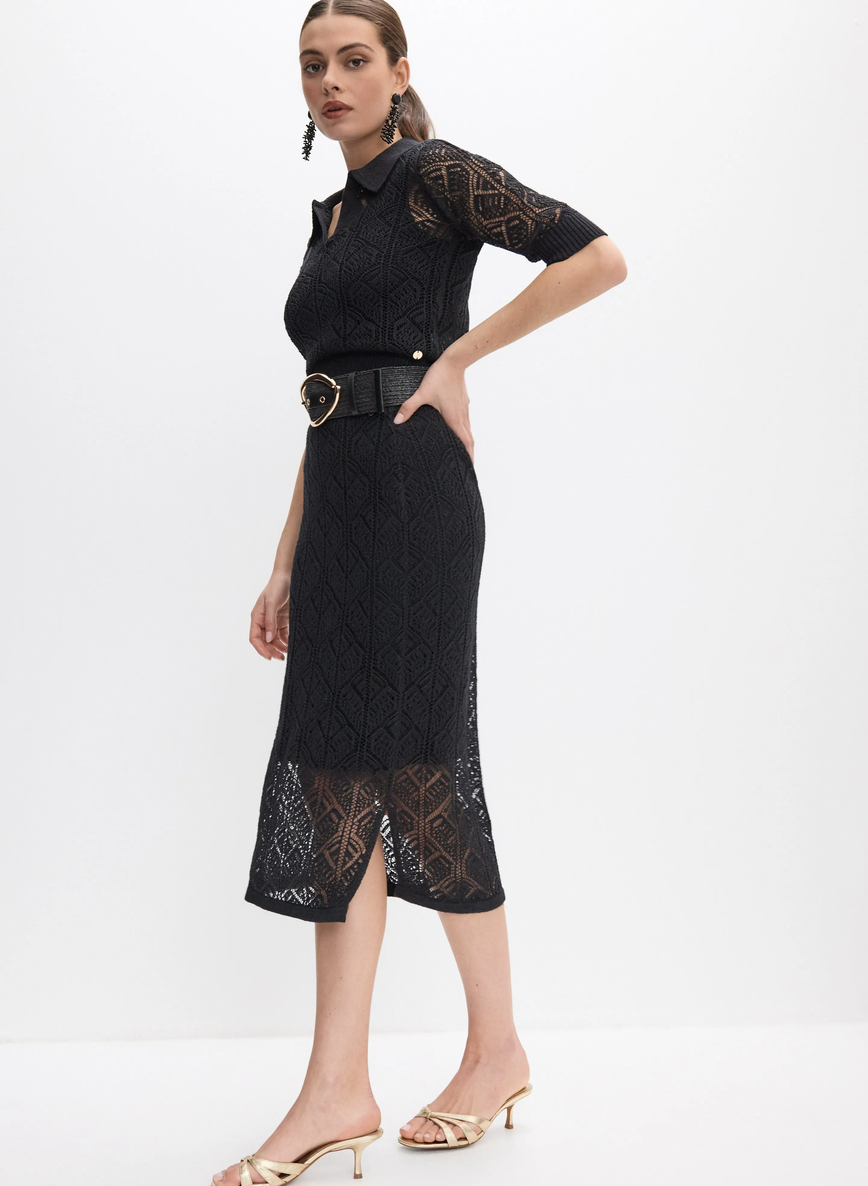 Joseph Ribkoff - Pointelle Knit Skirt sold by Melanie Lyne product image thumbnail 5