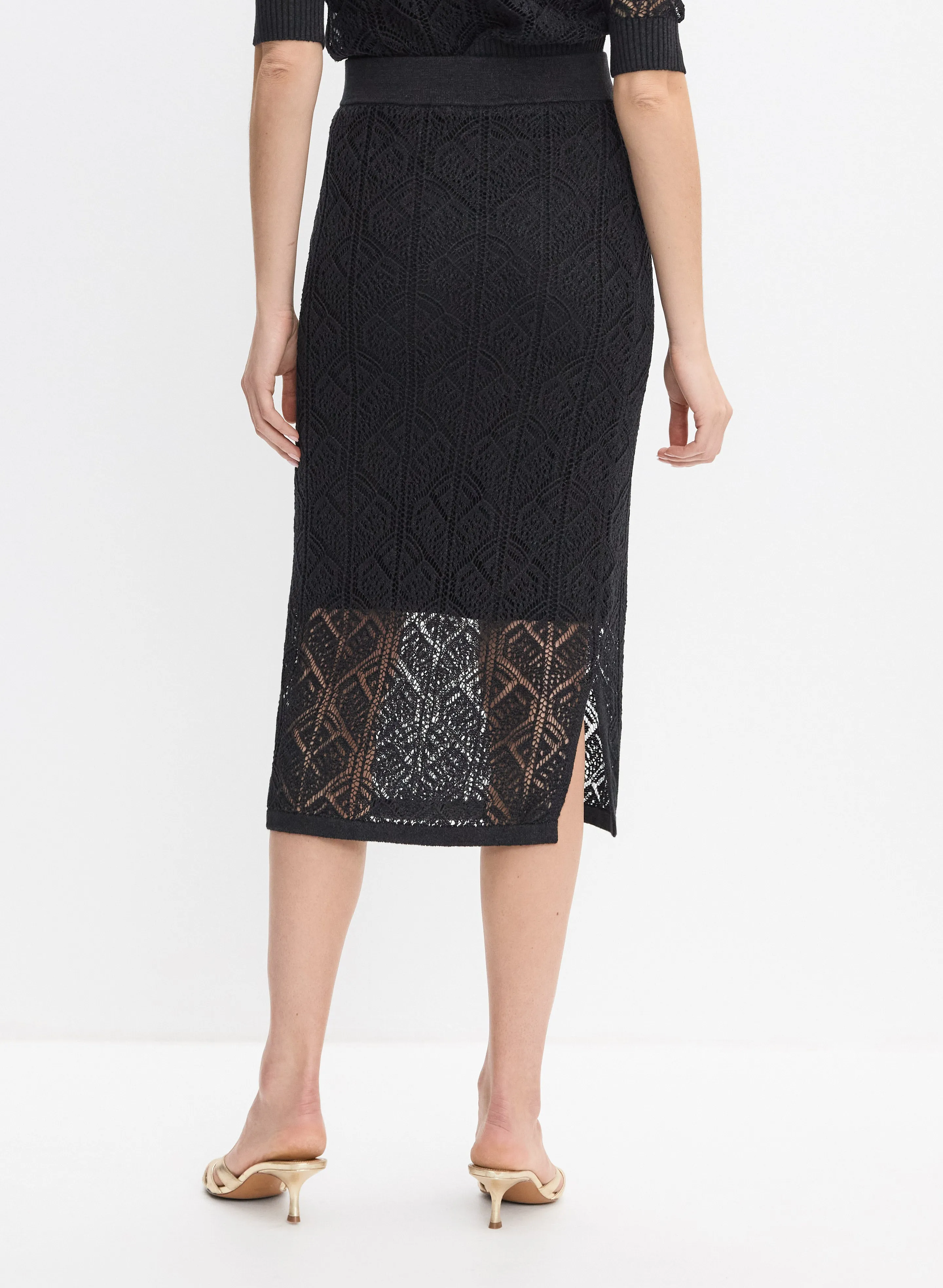 Joseph Ribkoff - Pointelle Knit Skirt sold by Melanie Lyne product image thumbnail 2