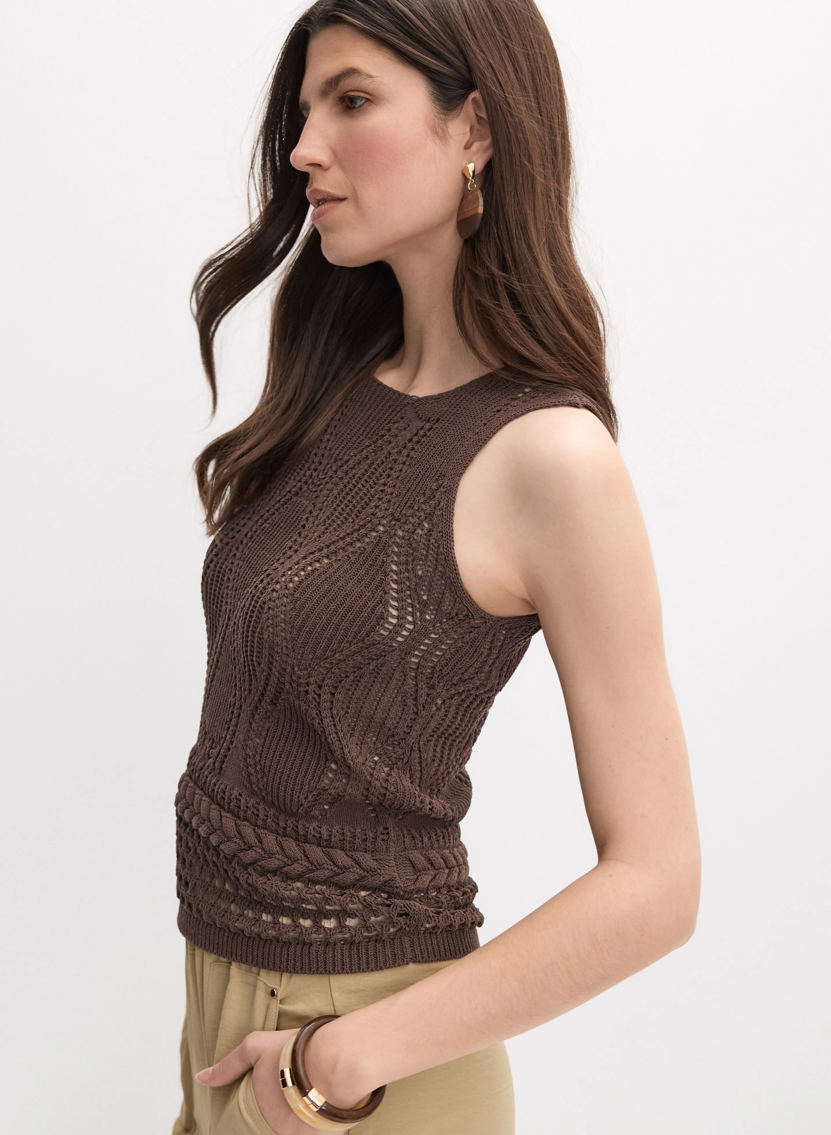 Open Knit Tank sold by Melanie Lyne product image thumbnail 5