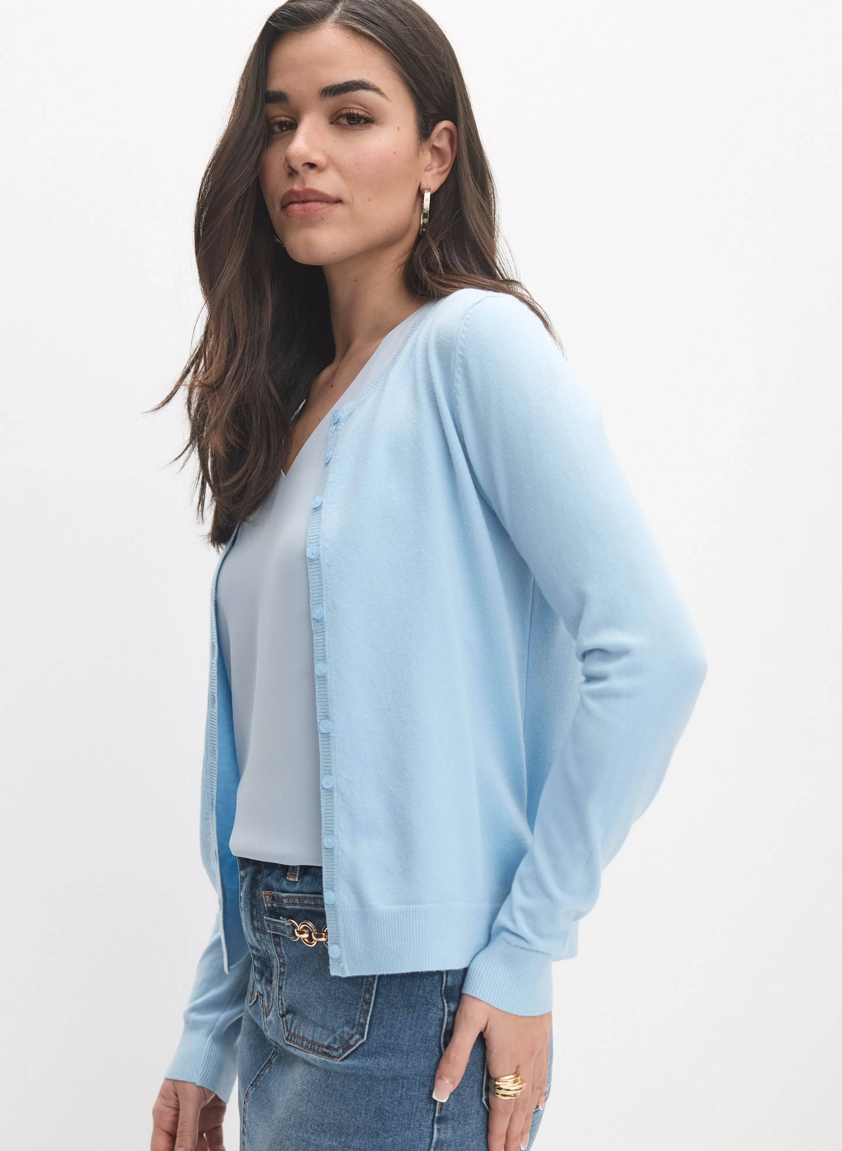 Crew Neck Cardigan sold by Melanie Lyne product image thumbnail 2