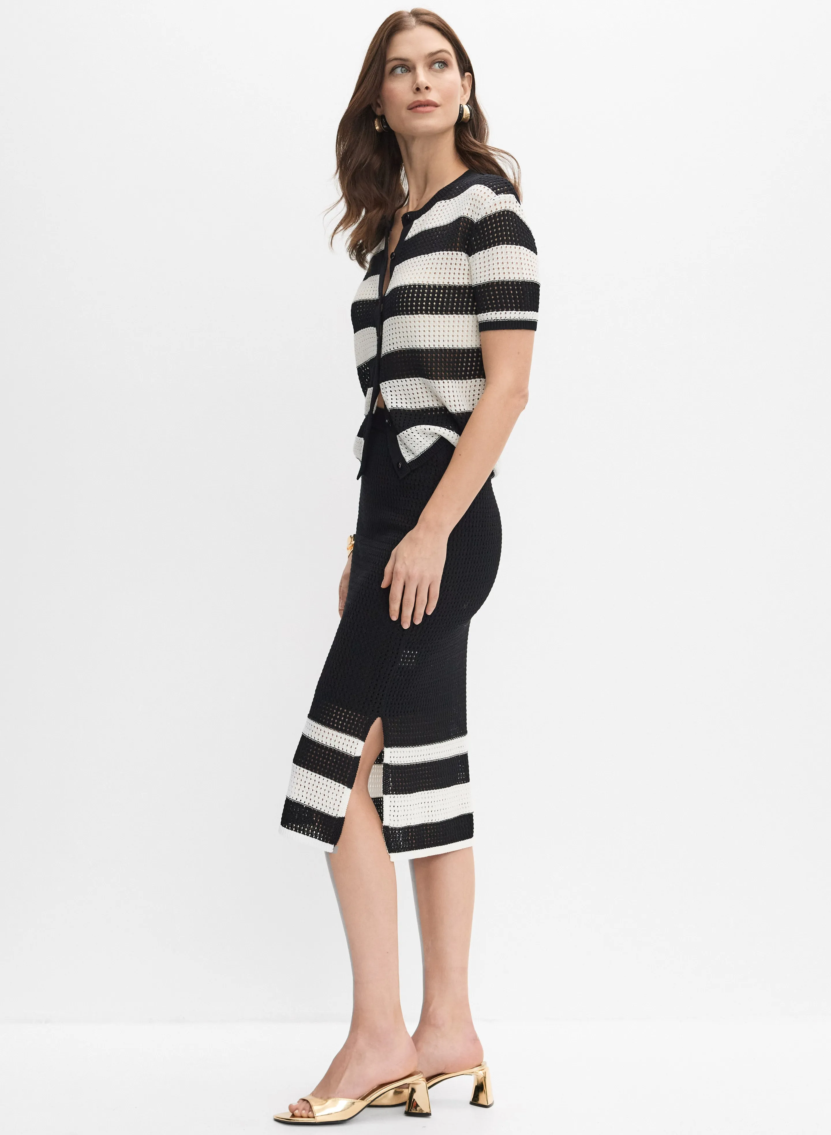Knit Striped Hem Skirt sold by Melanie Lyne product image thumbnail 2