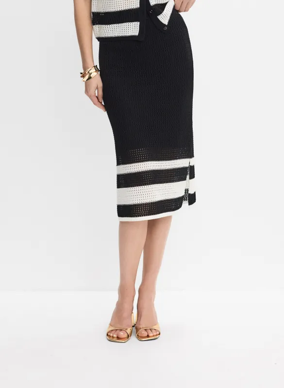 Knit Striped Hem Skirt made by Melanie Lyne