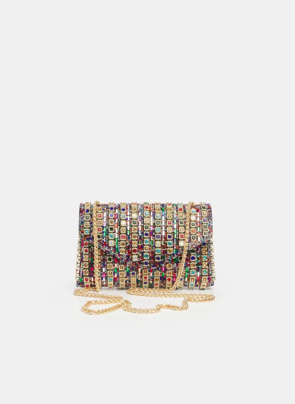 Multicolour Stone Clutch made by Melanie Lyne