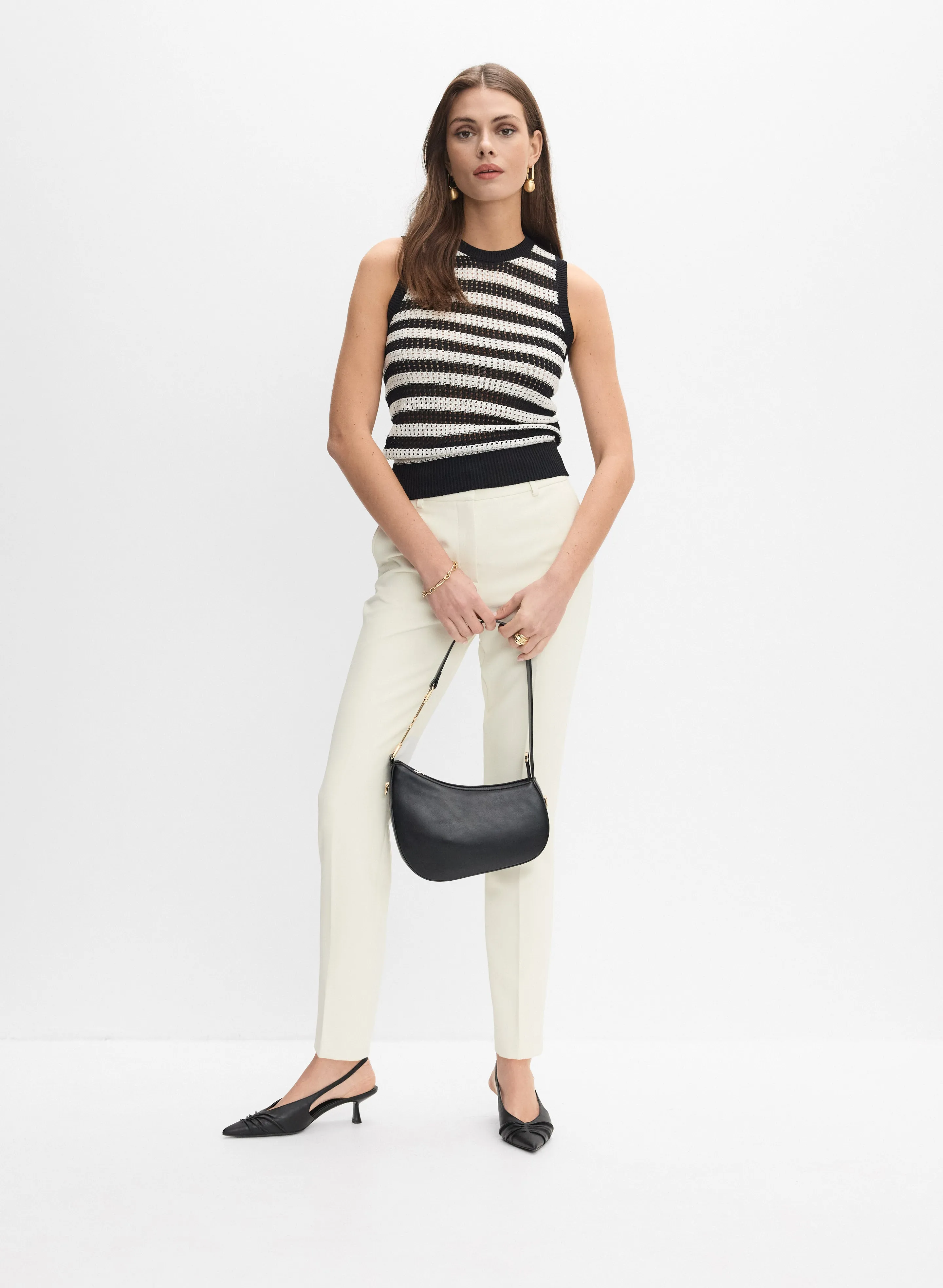 Striped Open Knit Tank sold by Melanie Lyne product image thumbnail 4