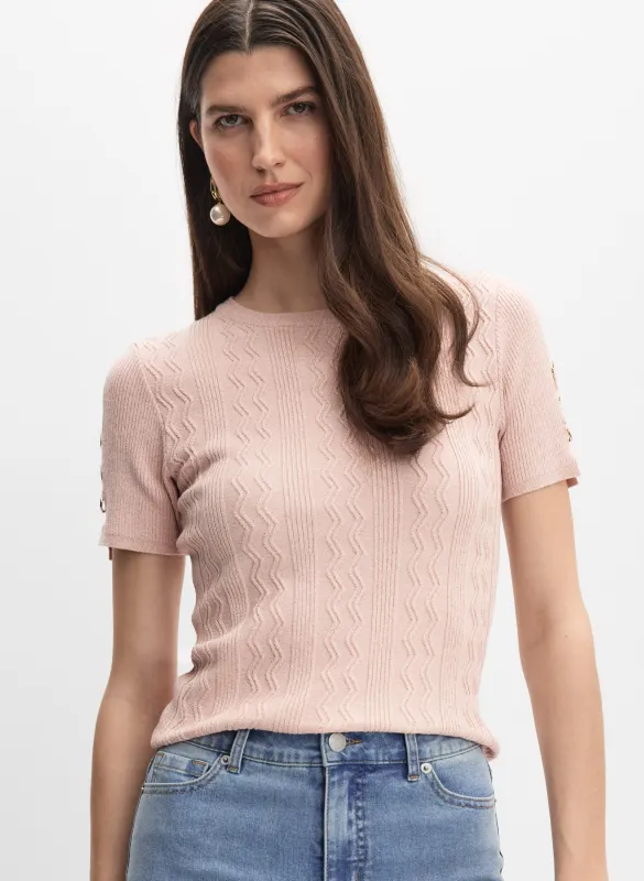 Eyelet Sleeve Pullover made by Melanie Lyne