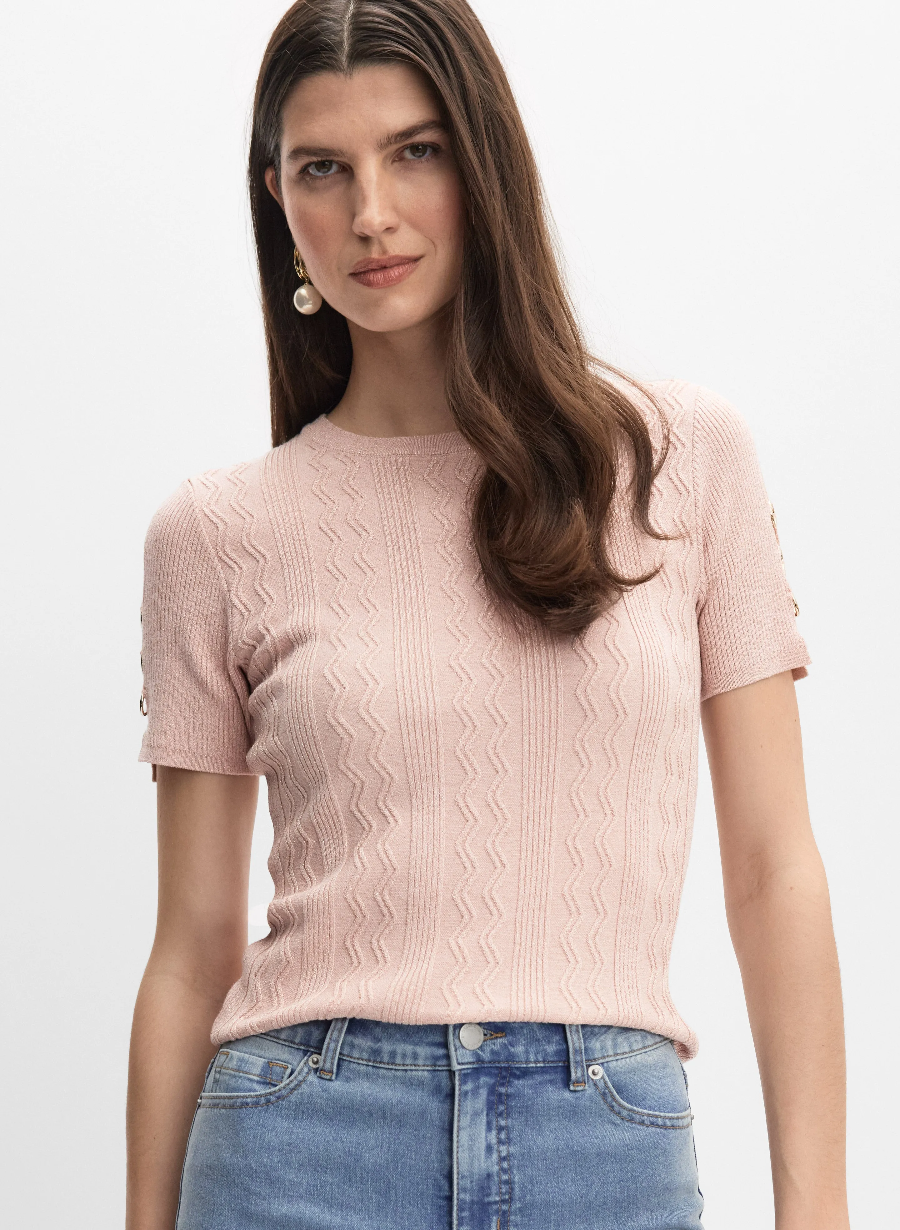 Eyelet Sleeve Pullover sold by Melanie Lyne