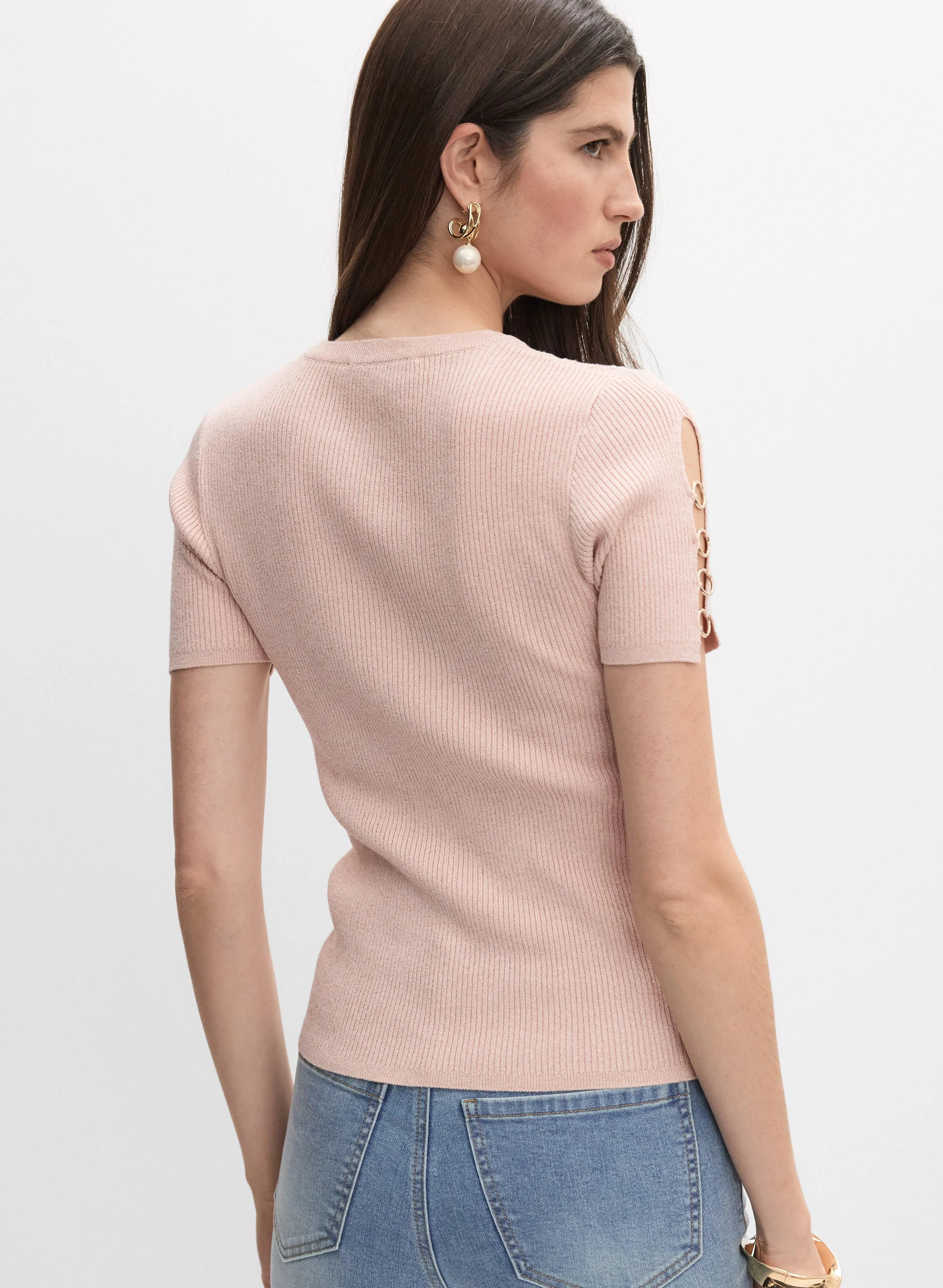 Eyelet Sleeve Pullover sold by Melanie Lyne product image thumbnail 4