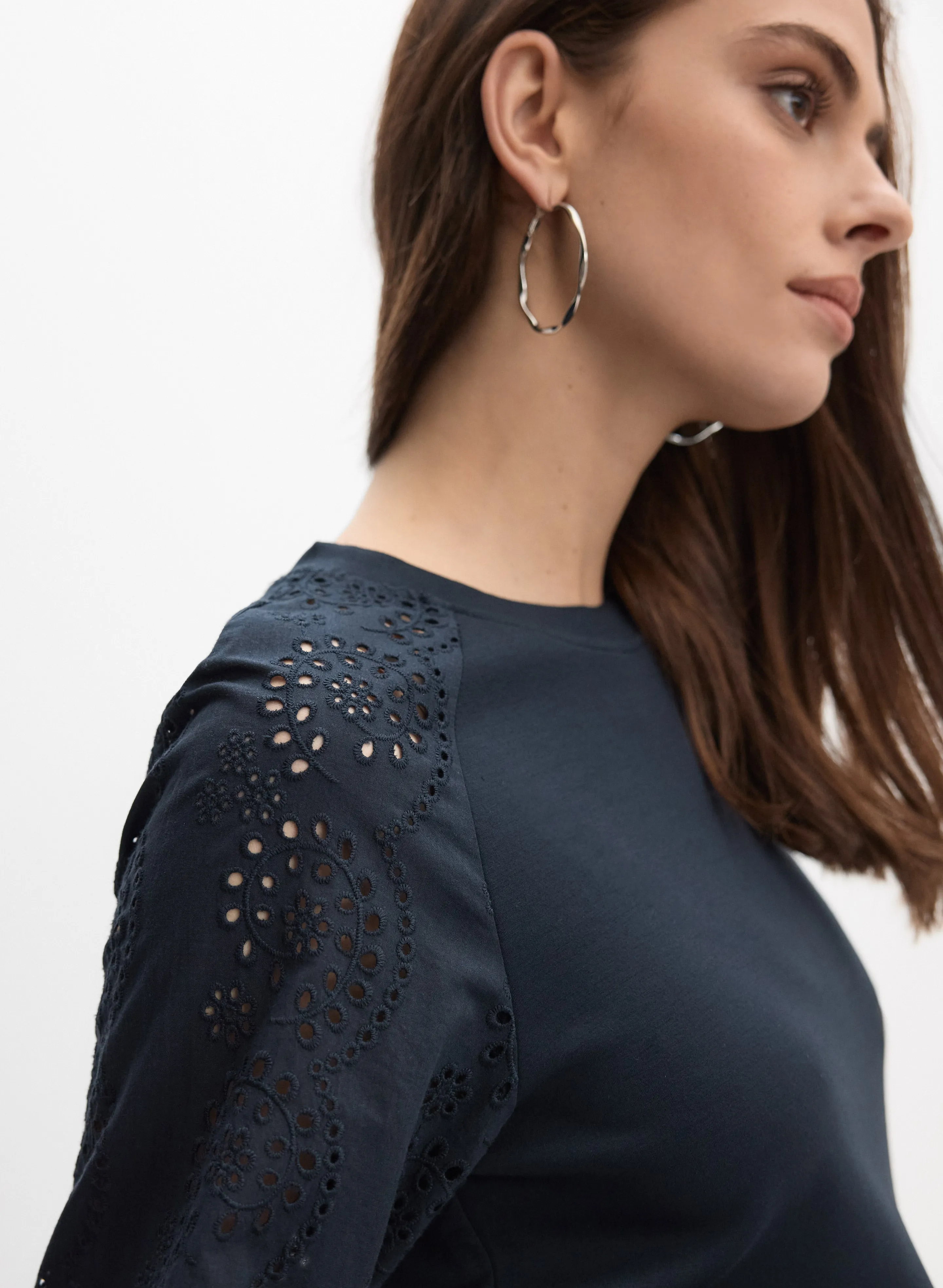 Embroidered Sleeve Sweatshirt sold by Melanie Lyne product image thumbnail 2
